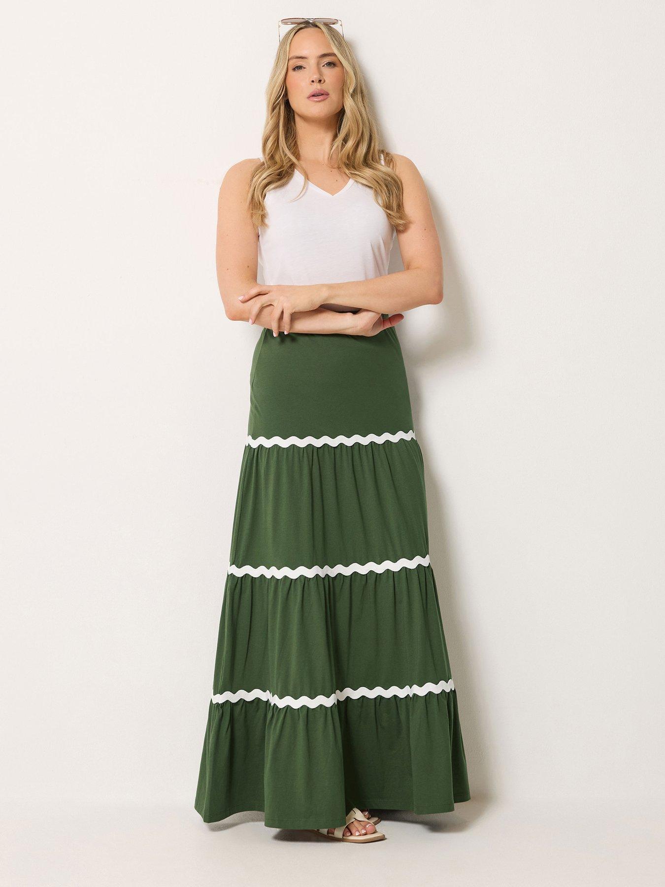 Image 3 of 4 of Long Tall Sally Ric Rac Skirt - Green