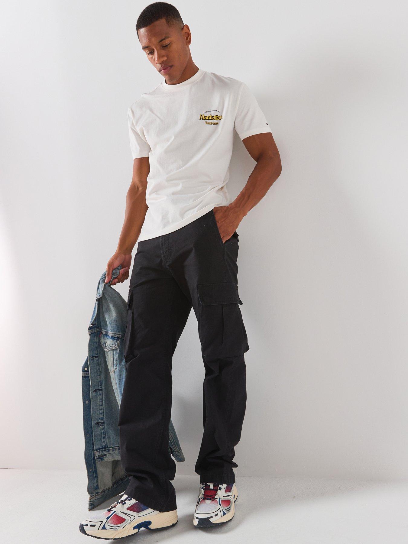 Image 3 of 6 of Tommy Jeans Otis Canvas Cargo Trousers - Black