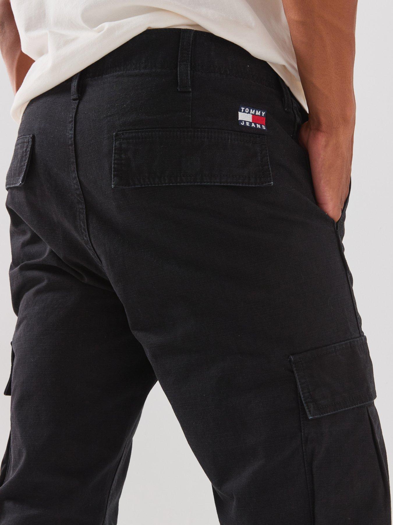 Image 4 of 6 of Tommy Jeans Otis Canvas Cargo Trousers - Black