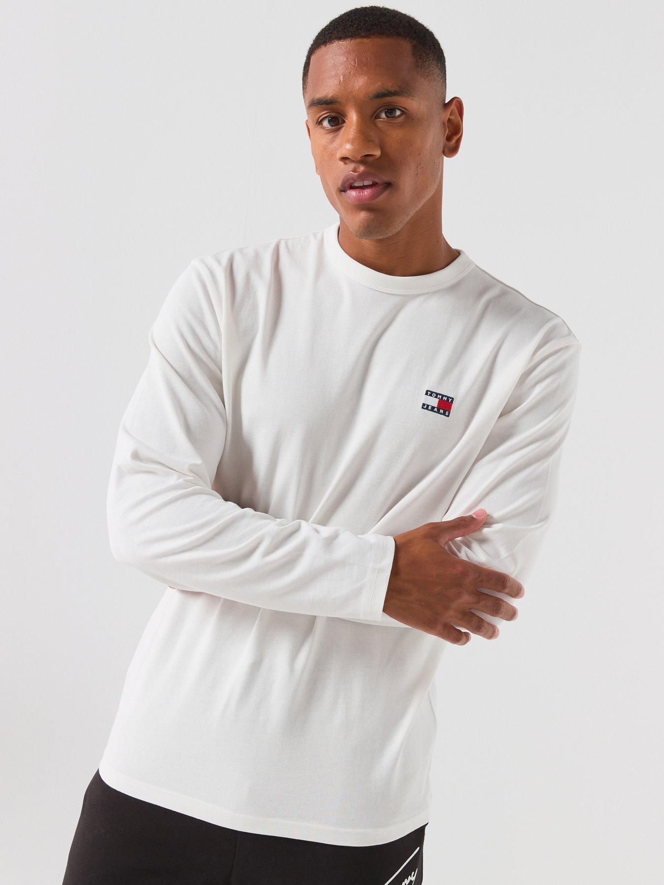 Tommy Jeans Regular Badge Long Sleeve T-Shirt - White