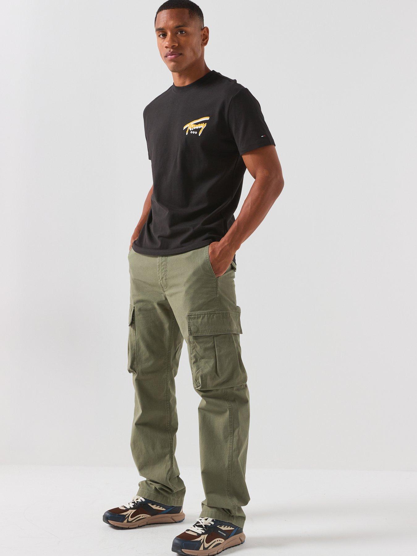 Image 3 of 6 of Tommy Jeans Regular Signature Backprint Short Sleeve T-Shirt - Black
