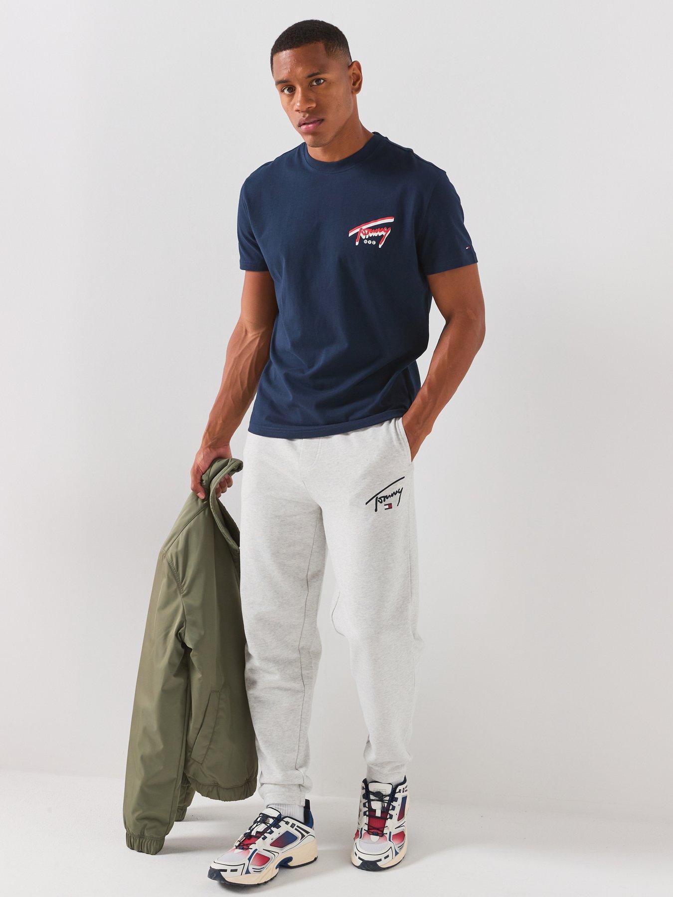 Image 3 of 6 of Tommy Jeans Regular Signature Backprint Short Sleeve T-Shirt - Blue