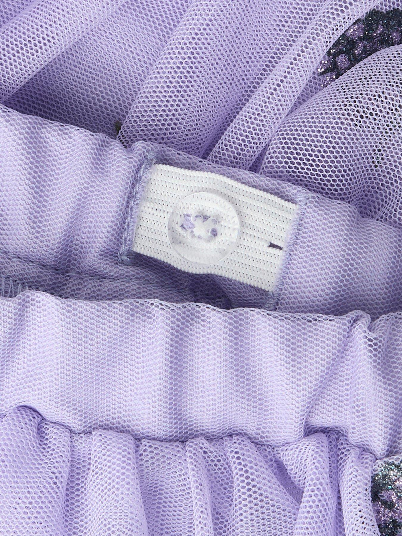 Image 3 of 3 of Name It Mini Girls Embroidered Tulle Skirt - Purple