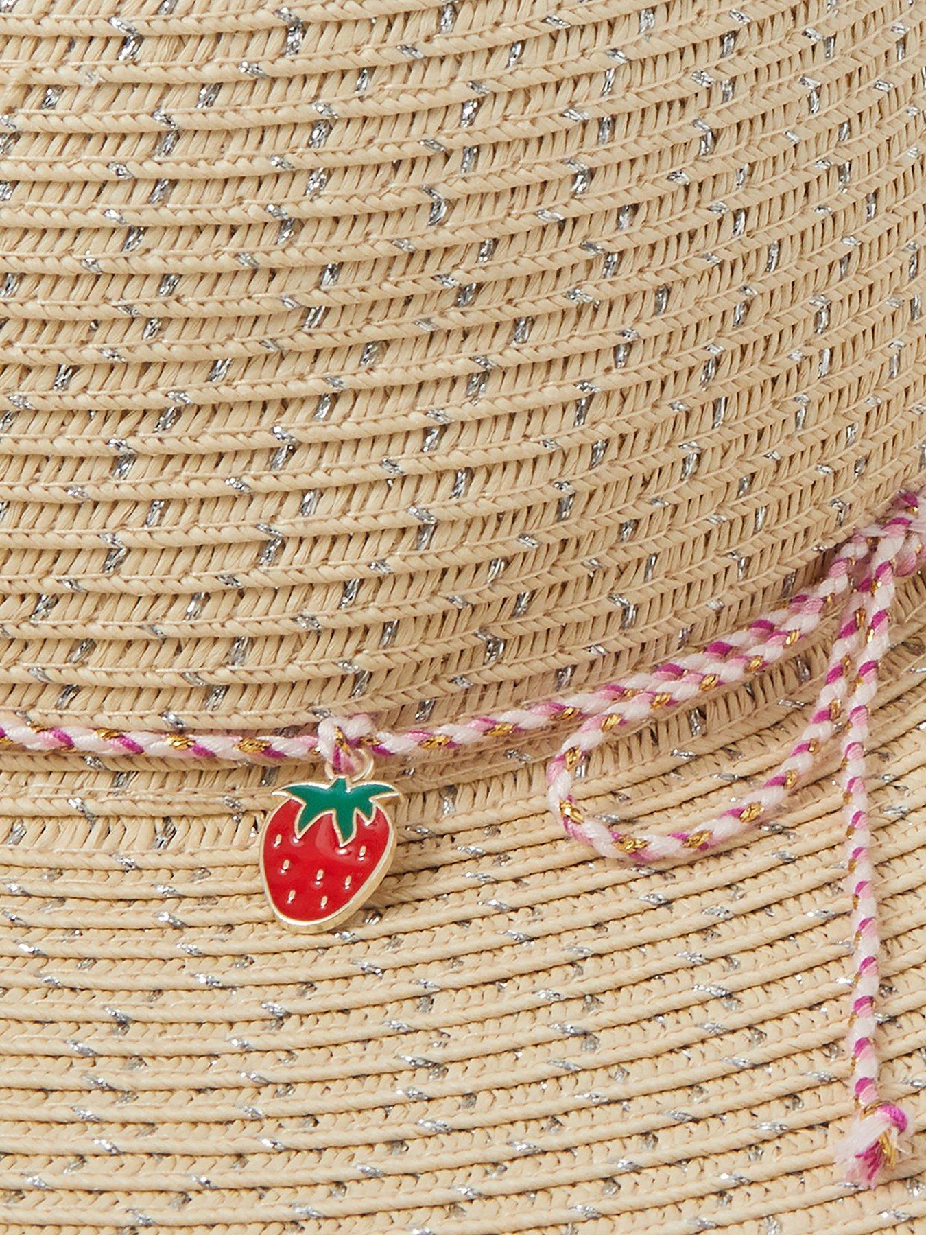 Image 4 of 4 of Accessorize Girls Cherry Floppy Hat - Beige