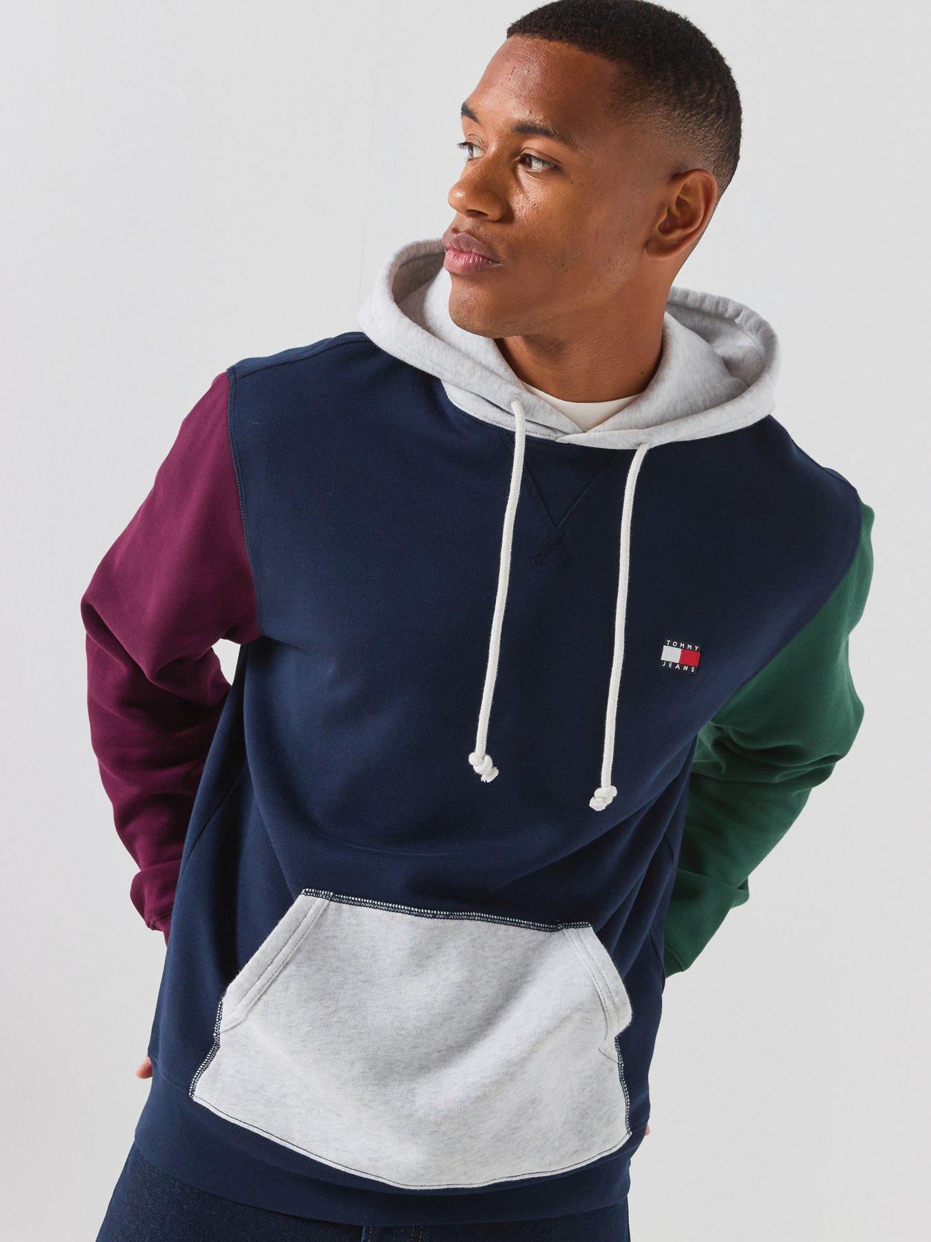 Tommy Jeans Colorblock Badge Hoodie - Navy