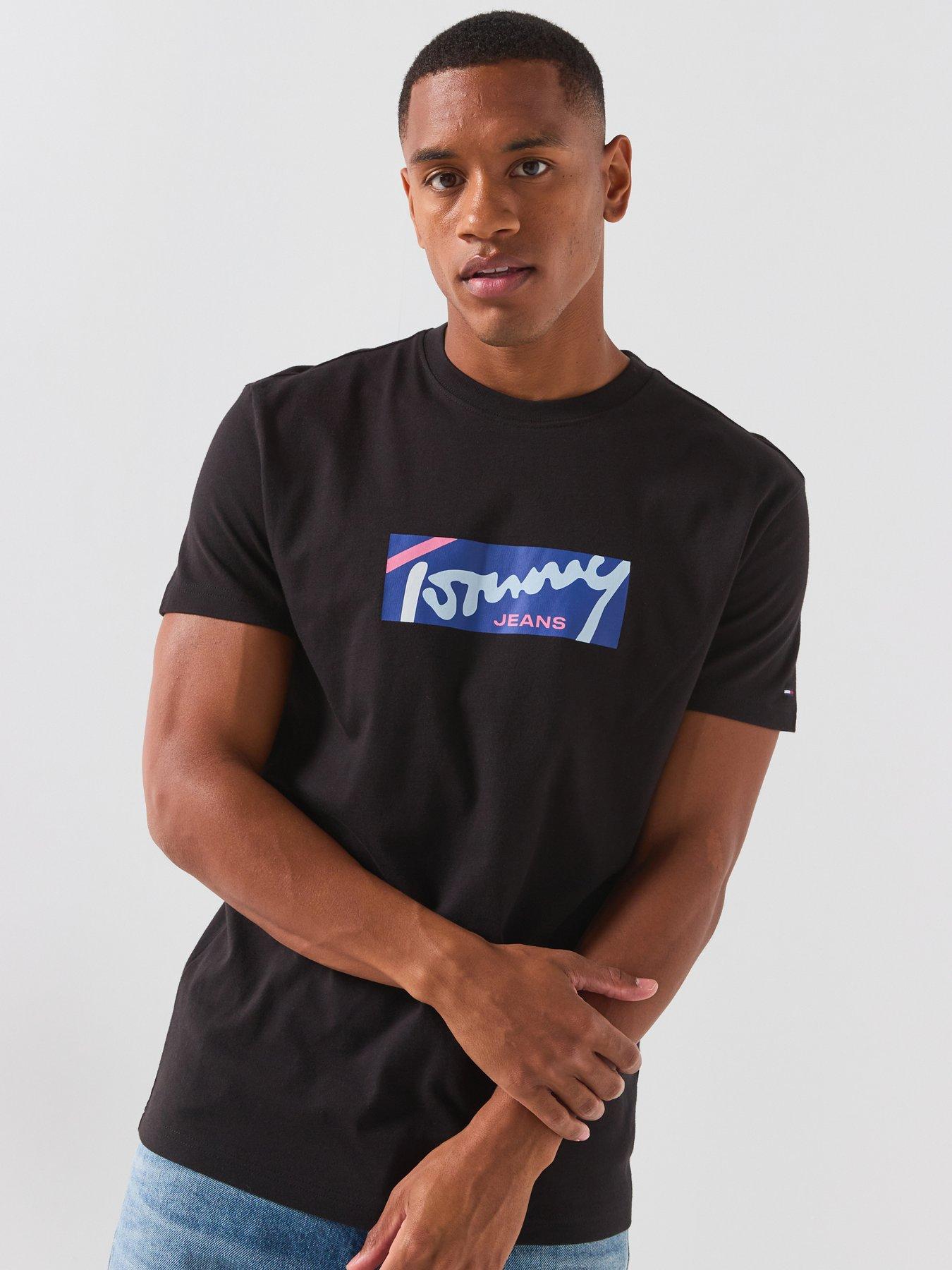 Tommy Jeans Regular Signature T-Shirt - Black