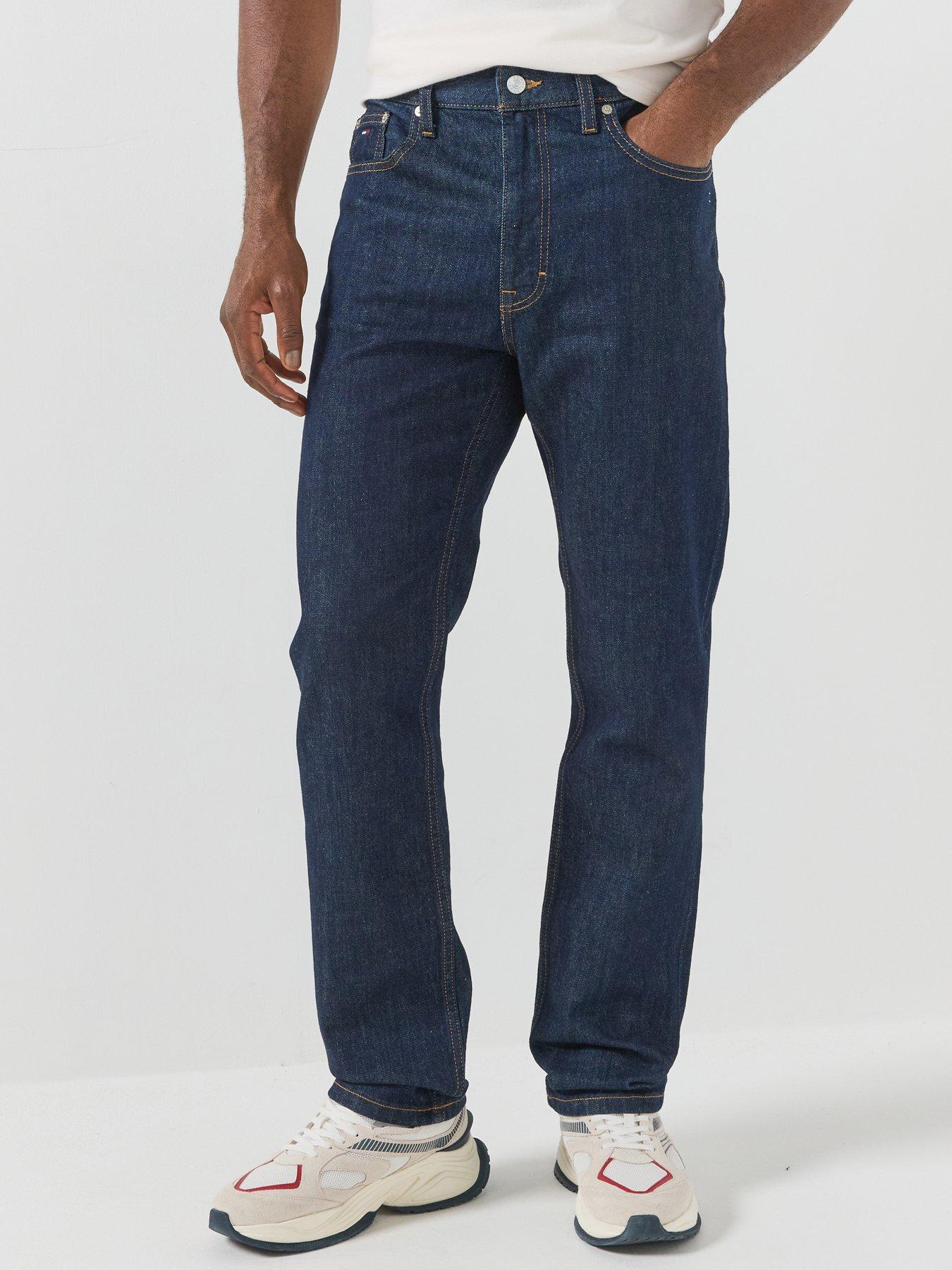 Image 1 of 6 of Tommy Jeans Ryan Slim Straight Jean - Dark Wash - Dark Blue