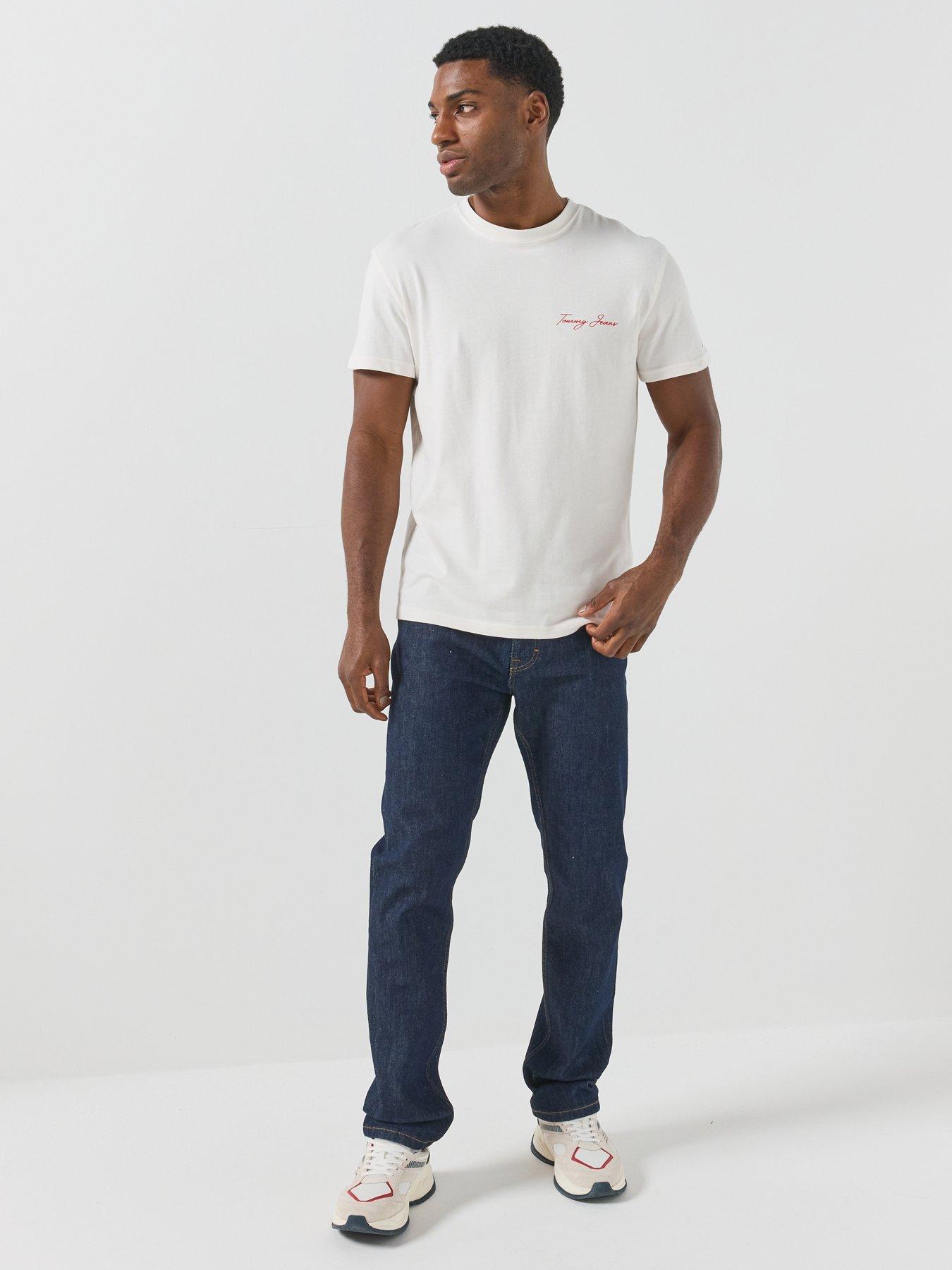 Image 3 of 6 of Tommy Jeans Ryan Slim Straight Jean - Dark Wash - Dark Blue