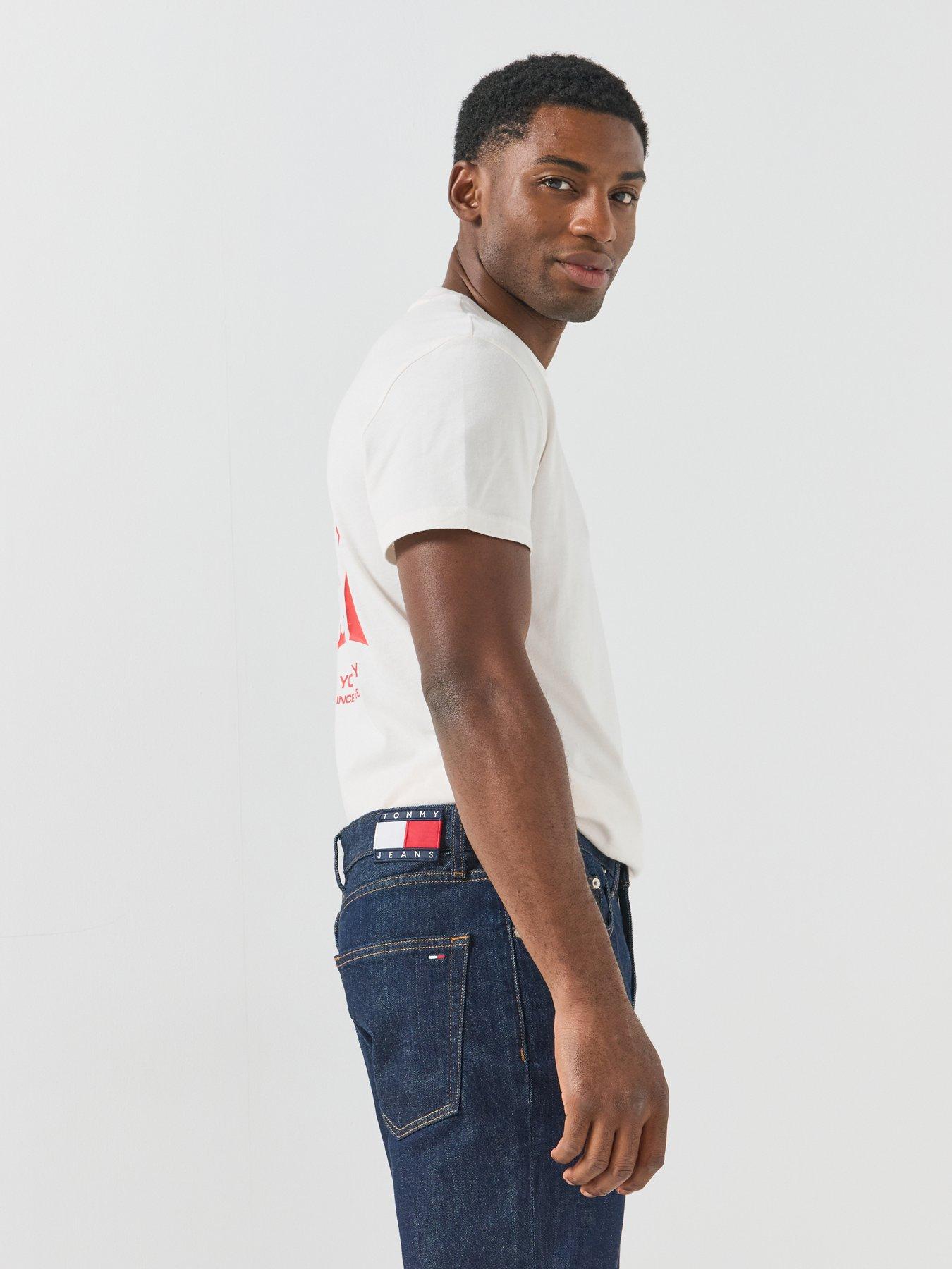 Image 4 of 6 of Tommy Jeans Ryan Slim Straight Jean - Dark Wash - Dark Blue