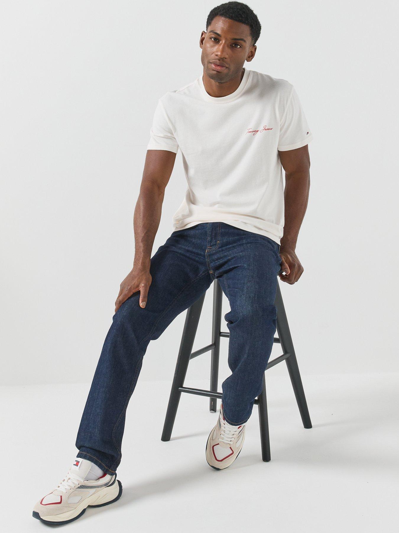 Image 6 of 6 of Tommy Jeans Ryan Slim Straight Jean - Dark Wash - Dark Blue
