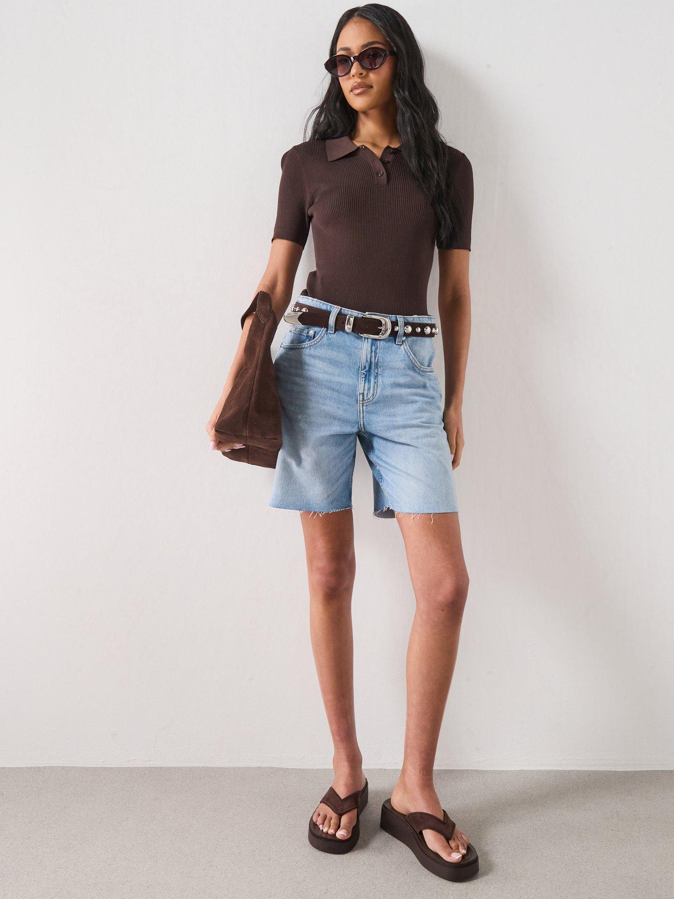 Image 3 of 5 of Mango Bermuda Shorts Anne - Blue