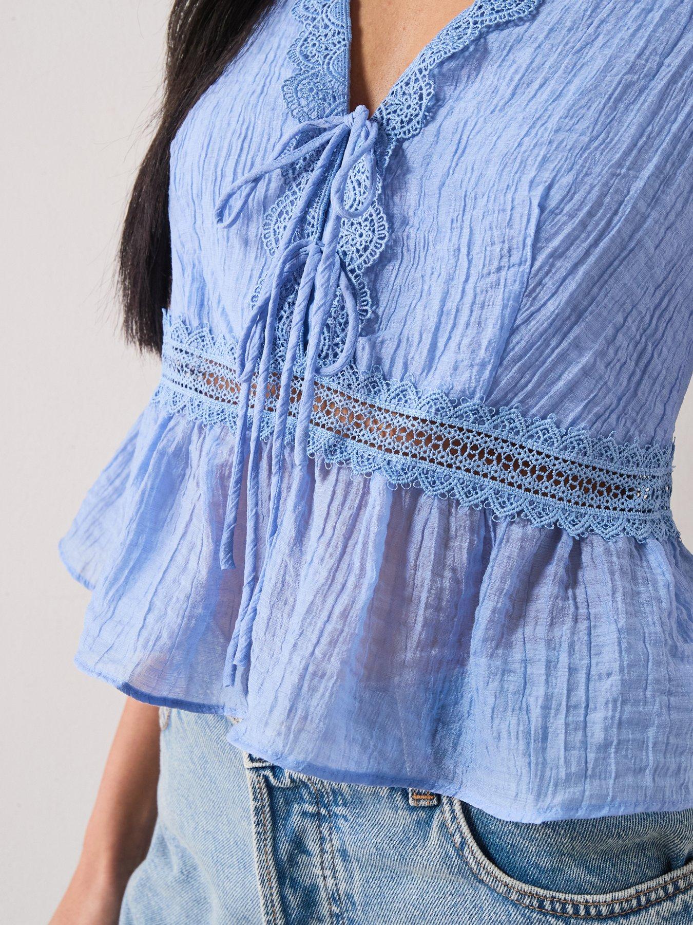 Image 4 of 6 of Mango Top Elena - Blue