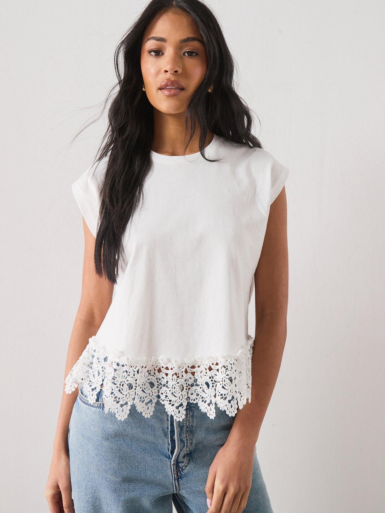 Mango T-Shirt Blonde - White