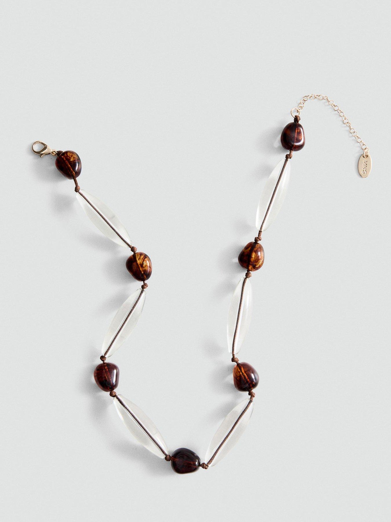 Image 3 of 5 of Mango Mixed Bead Necklace - Gold