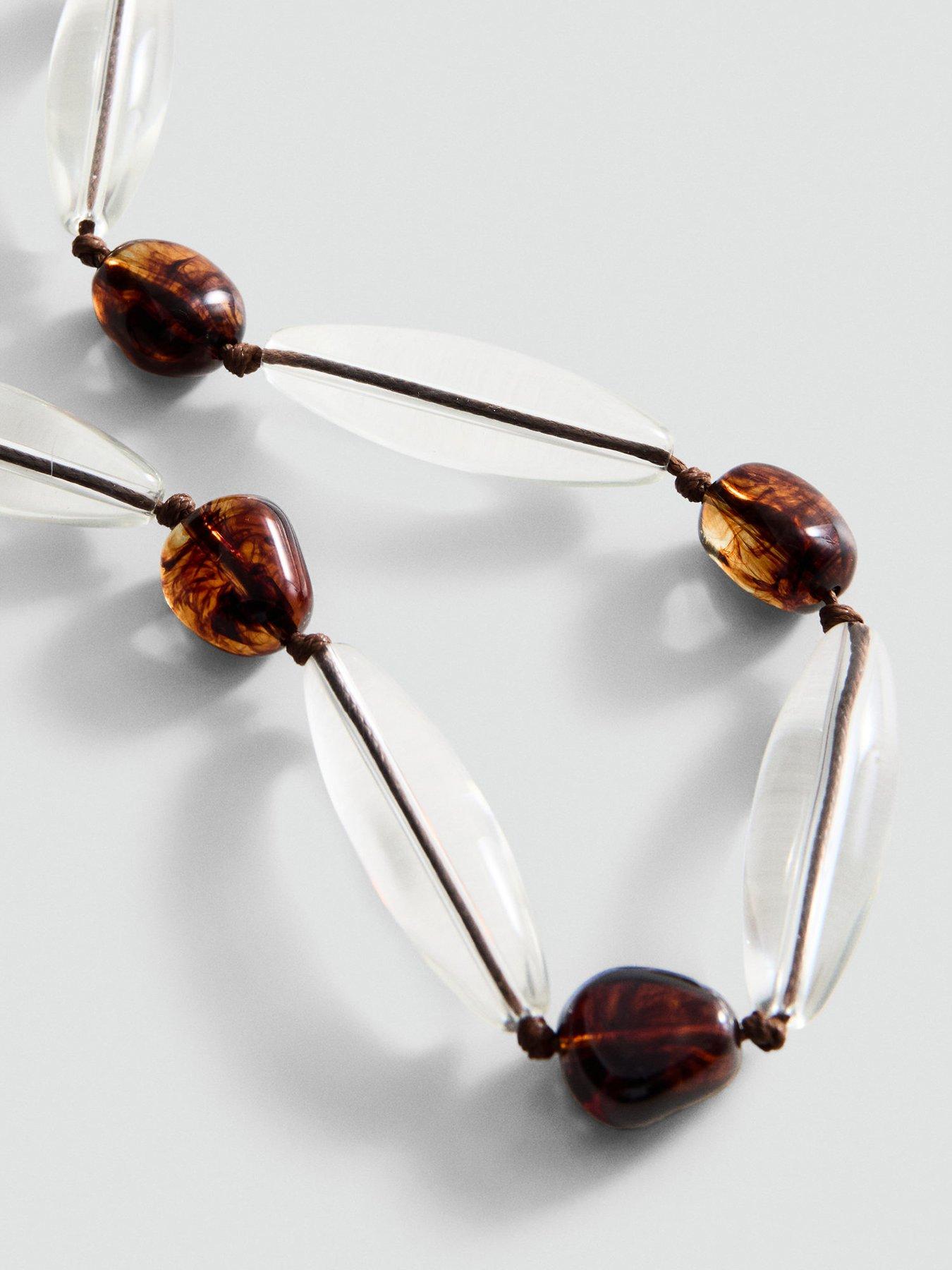 Image 4 of 5 of Mango Mixed Bead Necklace - Gold