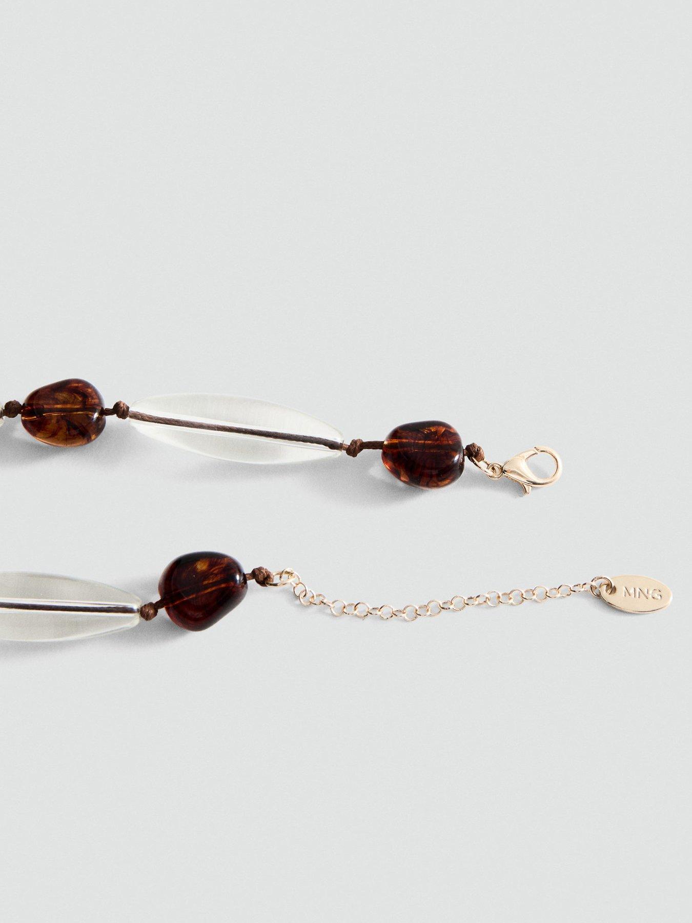 Image 5 of 5 of Mango Mixed Bead Necklace - Gold