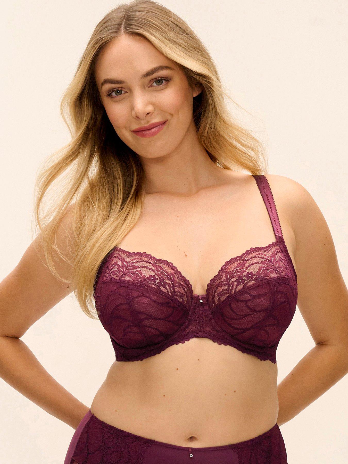 Image 3 of 4 of Fantasie Fantasie Cesile Underwire Side Support Bra-Bordeaux