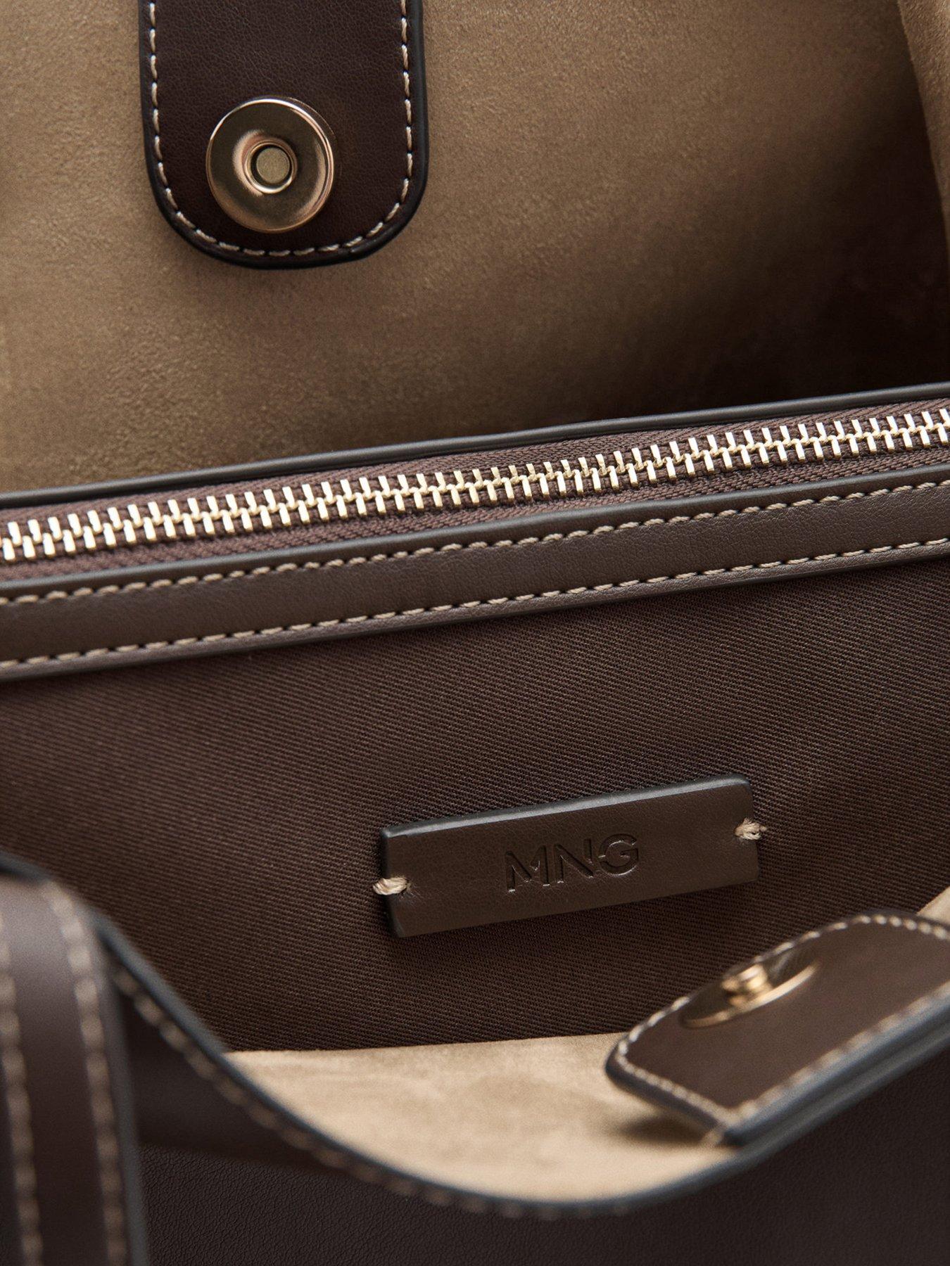Image 4 of 5 of Mango Isabel Large Shopper Bag - Brown