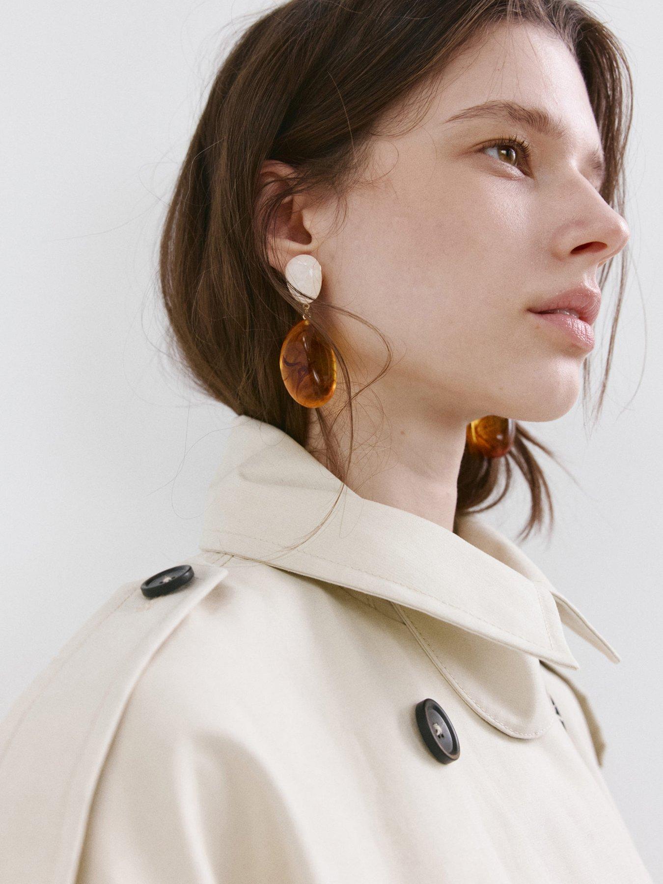 Image 1 of 5 of Mango Earrings Tamina - Brown