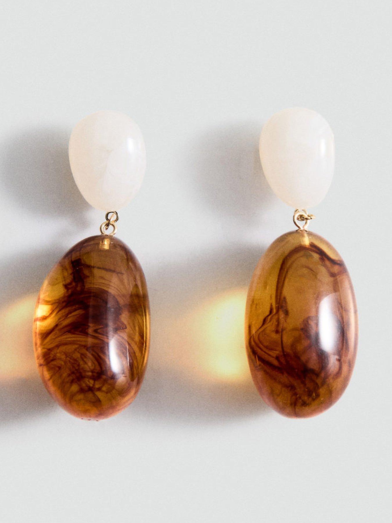 Image 2 of 5 of Mango Earrings Tamina - Brown