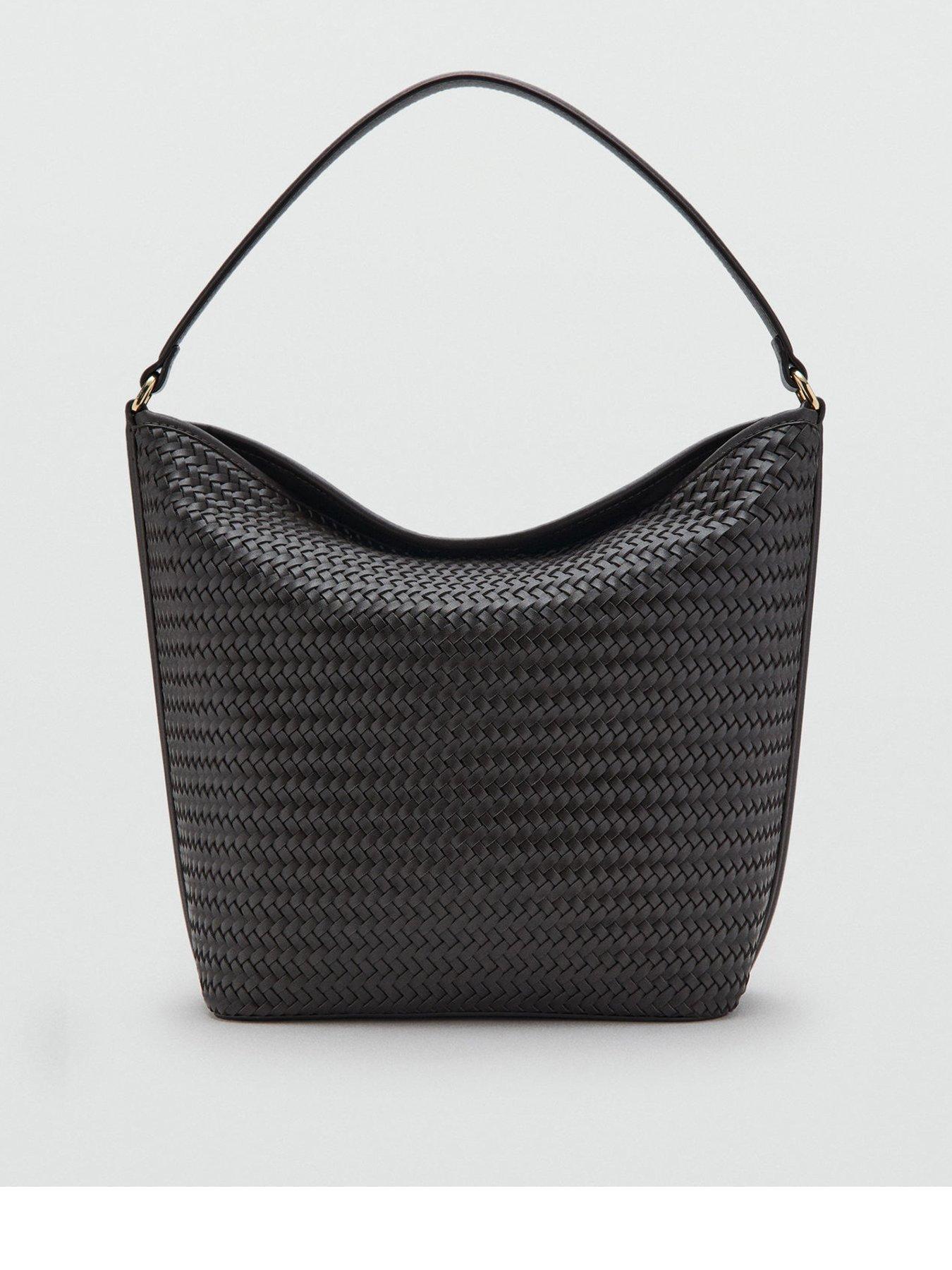 Mango Woven Bucket Bag - Brown