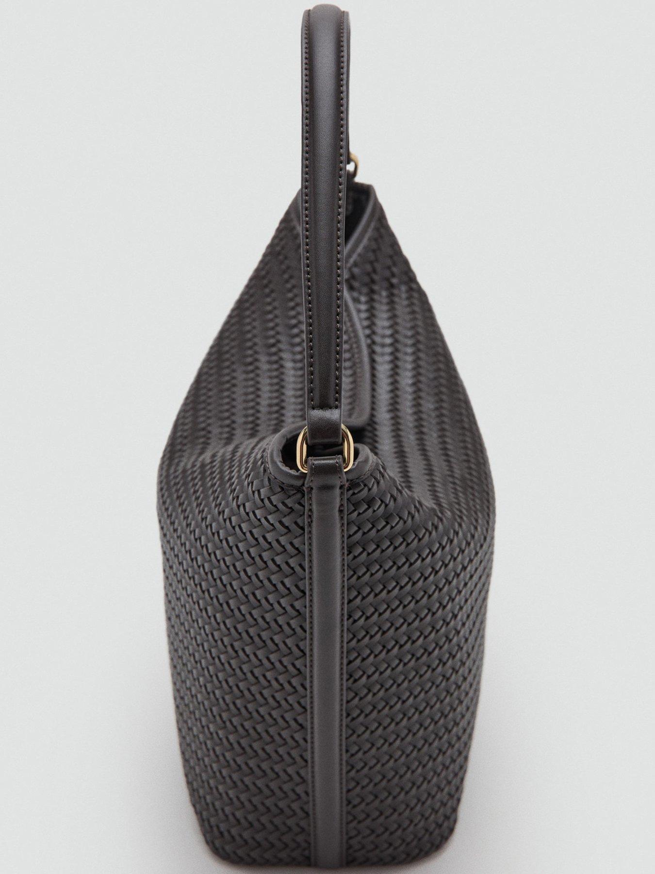 Image 4 of 5 of Mango Woven Bucket Bag - Brown