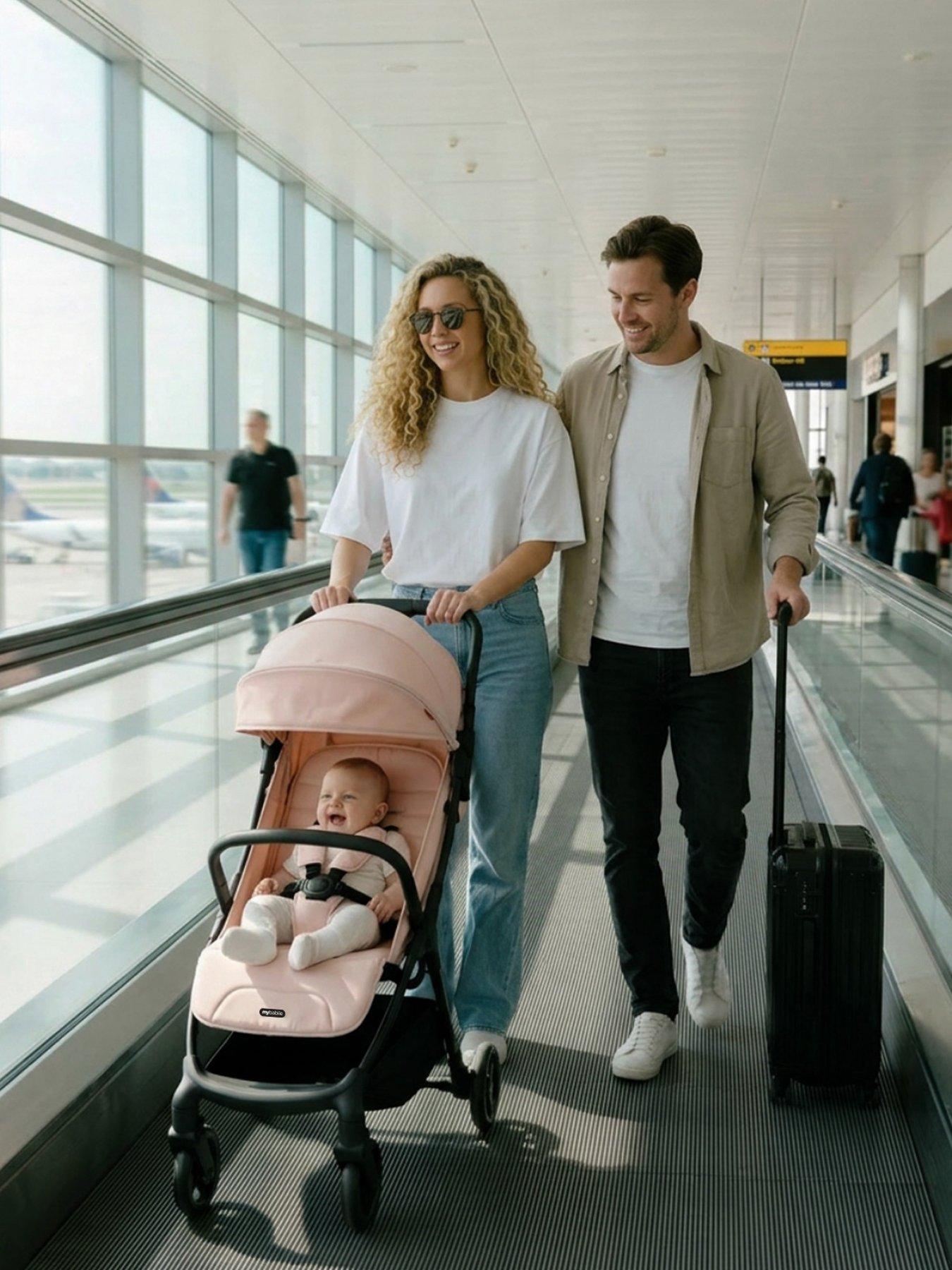 Image 2 of 8 of My Babiie MBX2 Compact Stroller - Blush Pink