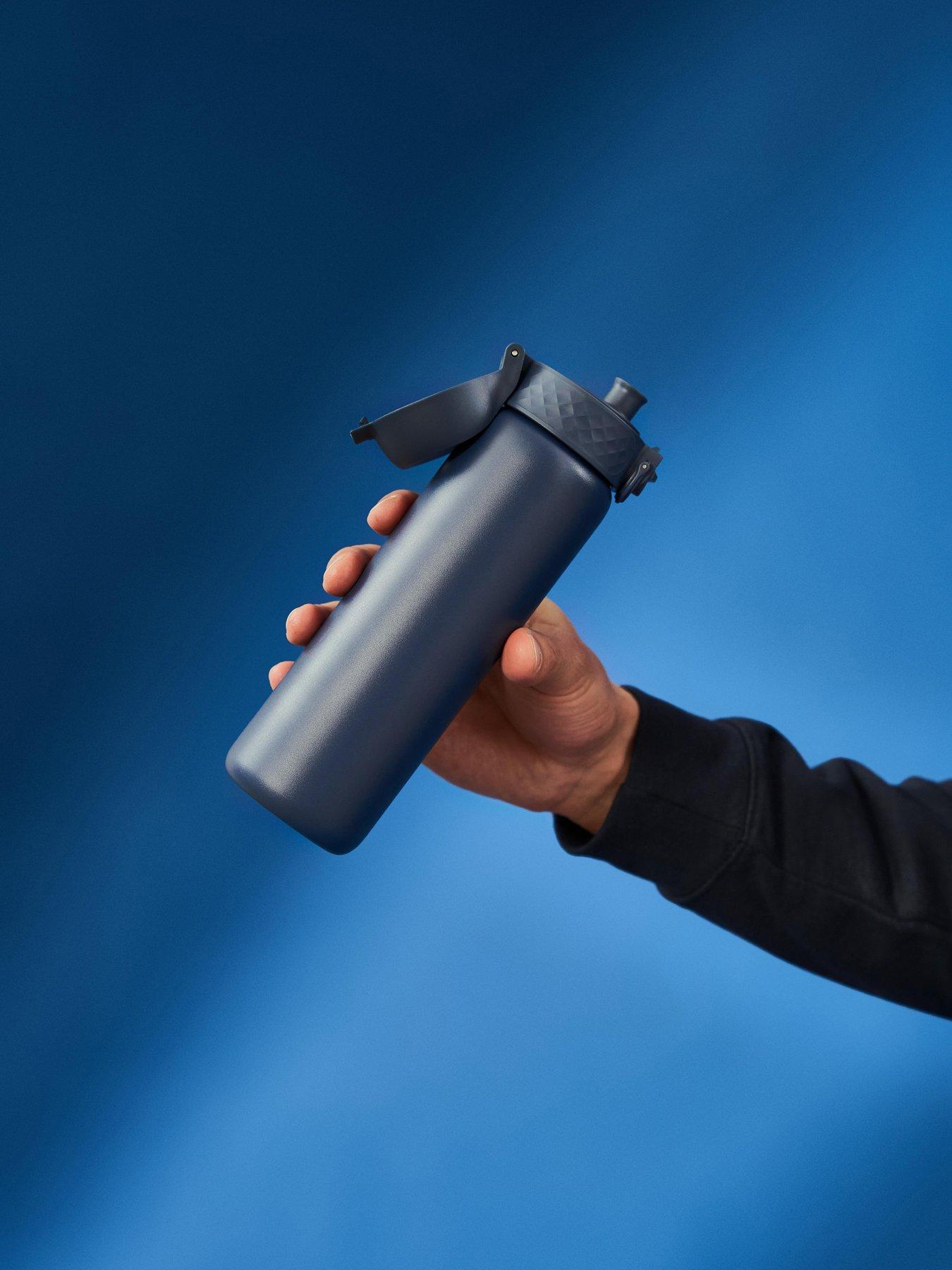 Ion8 Leak Proof Slim Water Bottle, Vacuum Insulated, Ash Navy, 500ml (17oz)