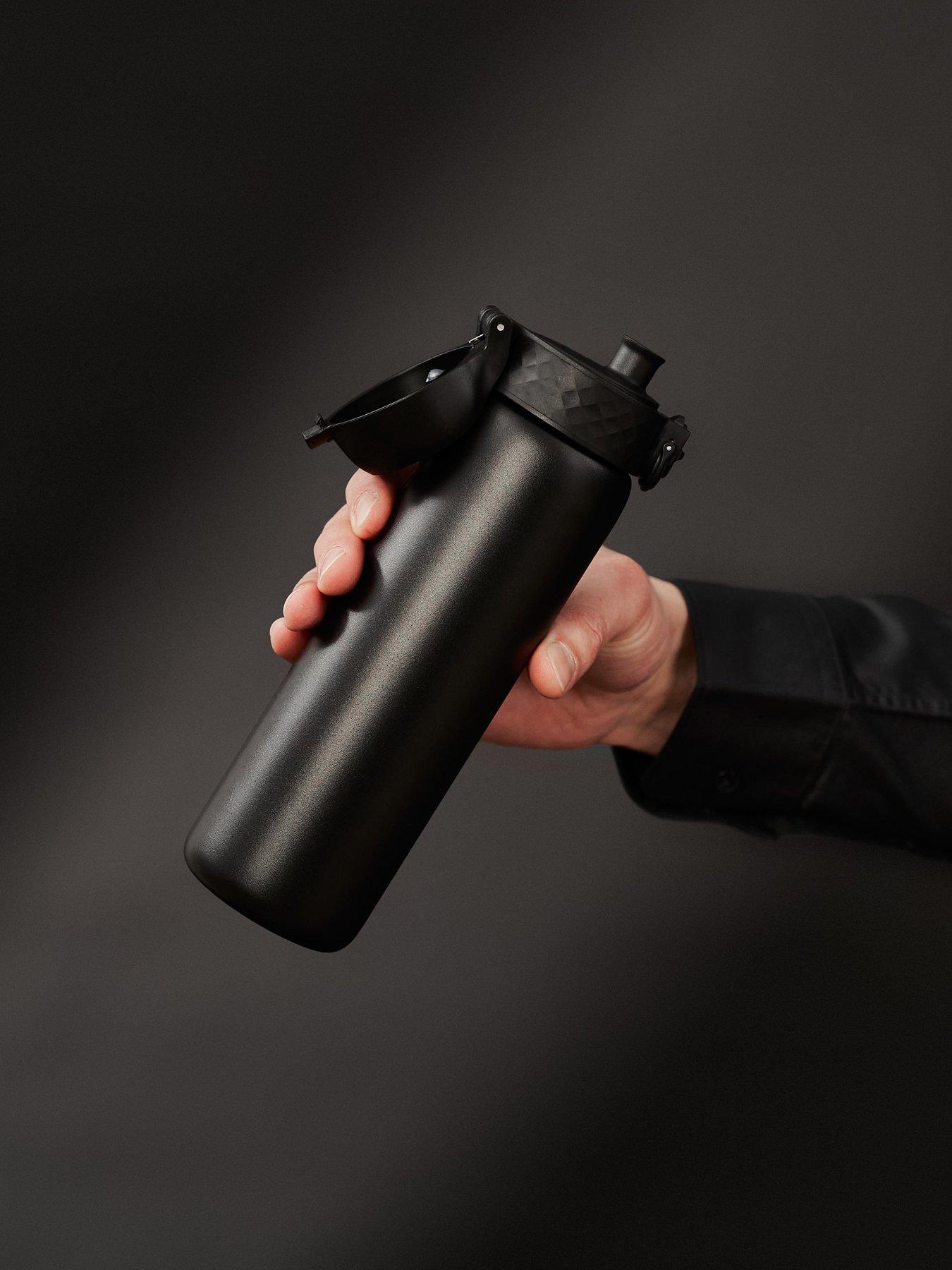 Ion8 Leak Proof Slim Water Bottle, Vacuum Insulated, Black, 500ml (17oz)