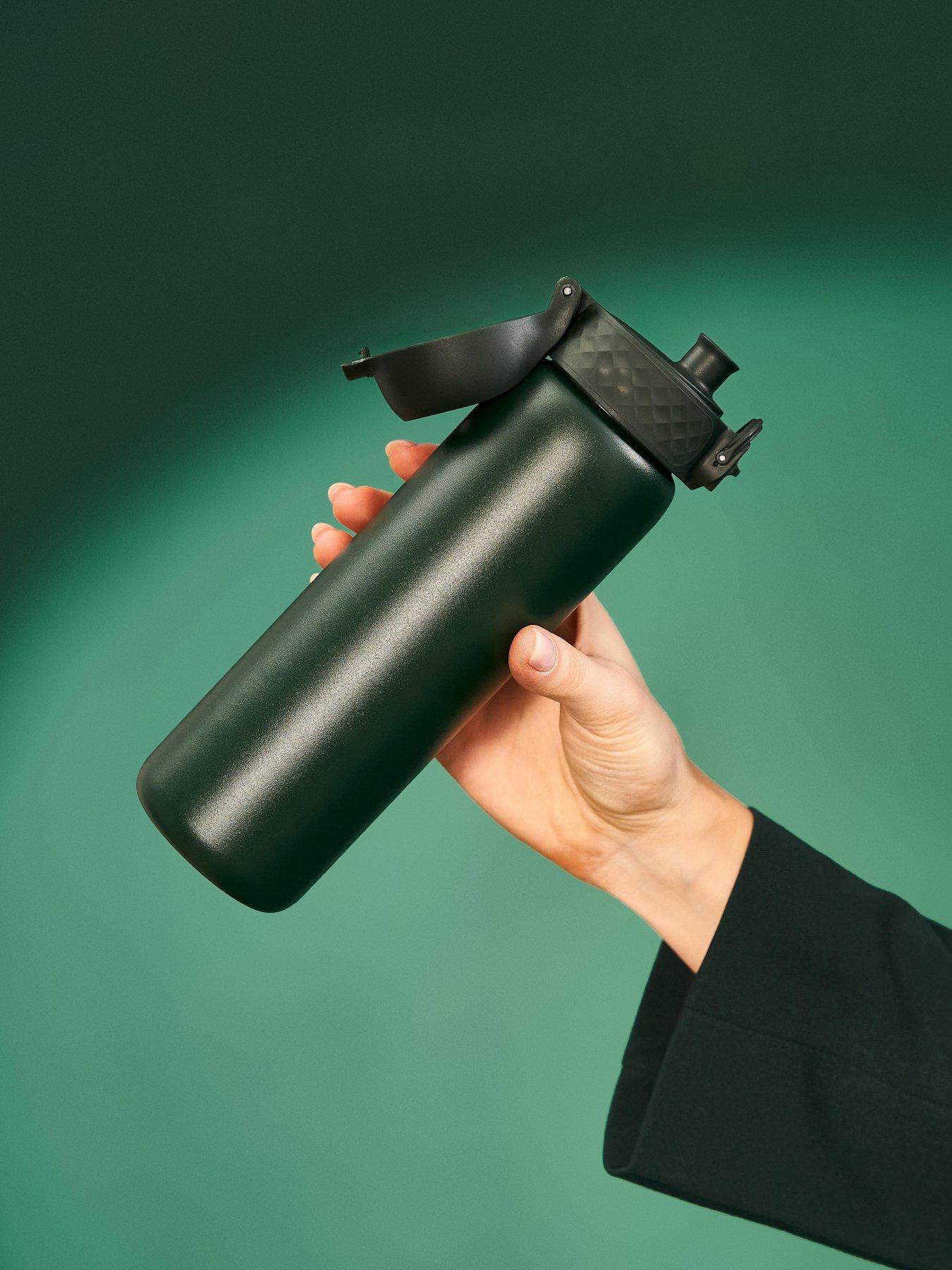 Ion8 Leak Proof Slim Water Bottle, Vacuum Insulated, Dark Green, 500ml (17oz)
