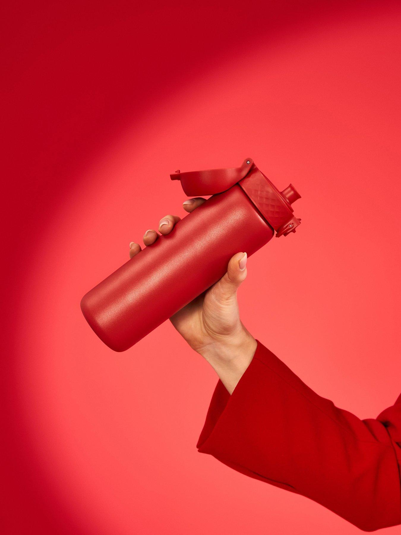 Ion8 Leak Proof Slim Water Bottle, Vacuum Insulated, Red, 500ml (17oz)