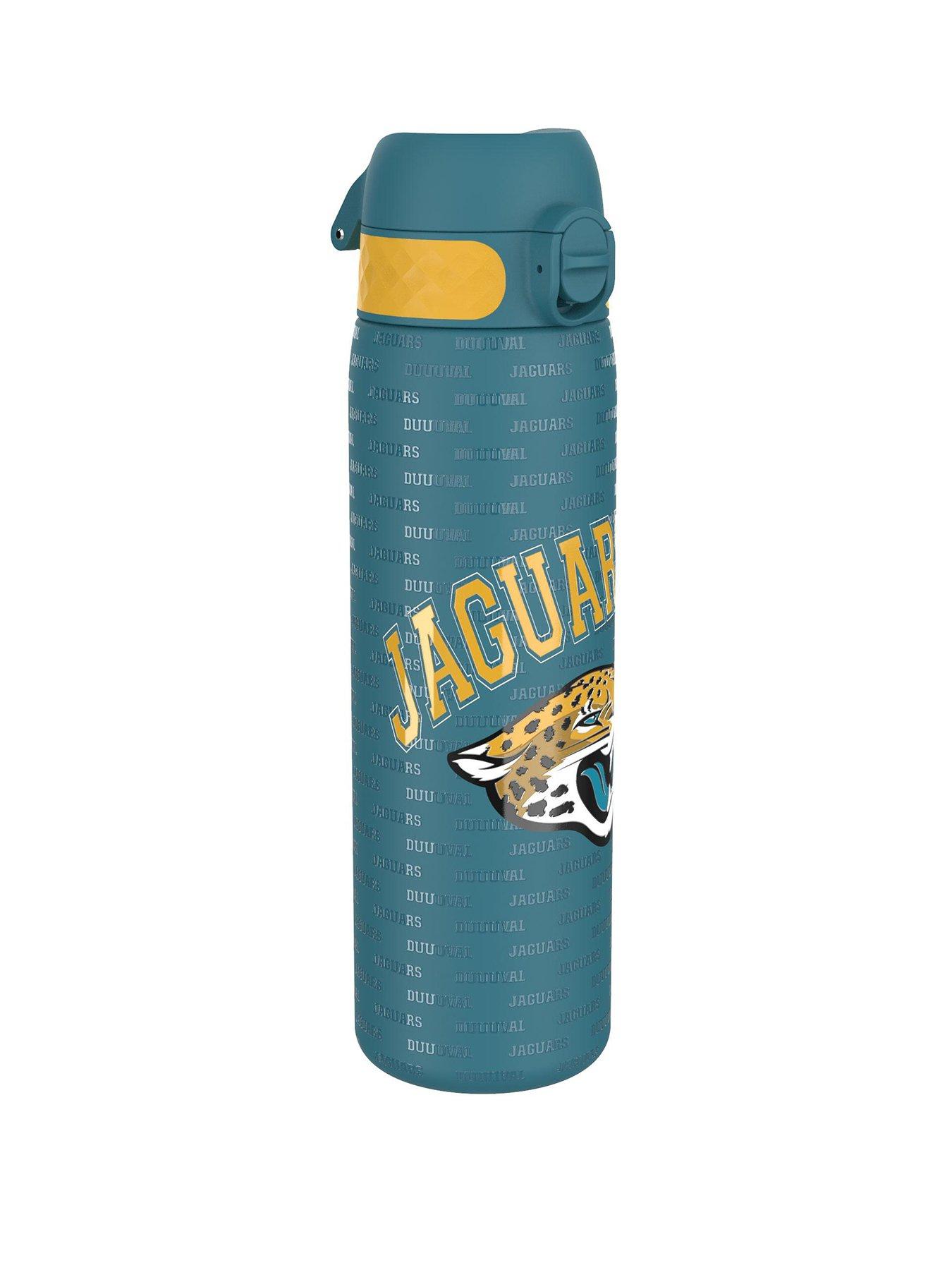 Image 1 of 5 of Ion8 Leak Proof Slim Water Bottle, Stainless Steel, Nfl Jaguars, 600ml (20oz)