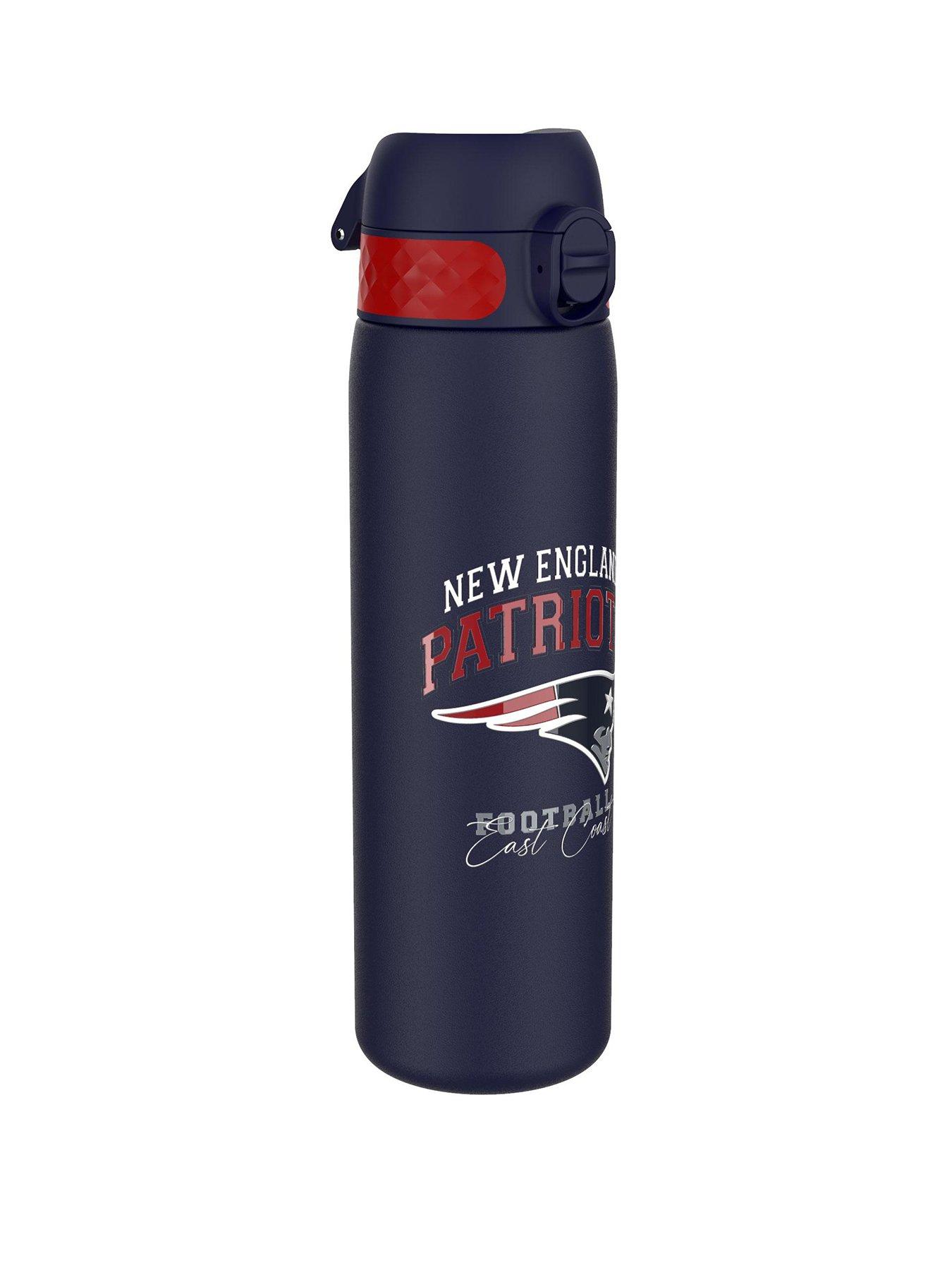 Ion8 Leak Proof Slim Water Bottle, Stainless Steel, Nfl E Patriots, 600ml (20oz)