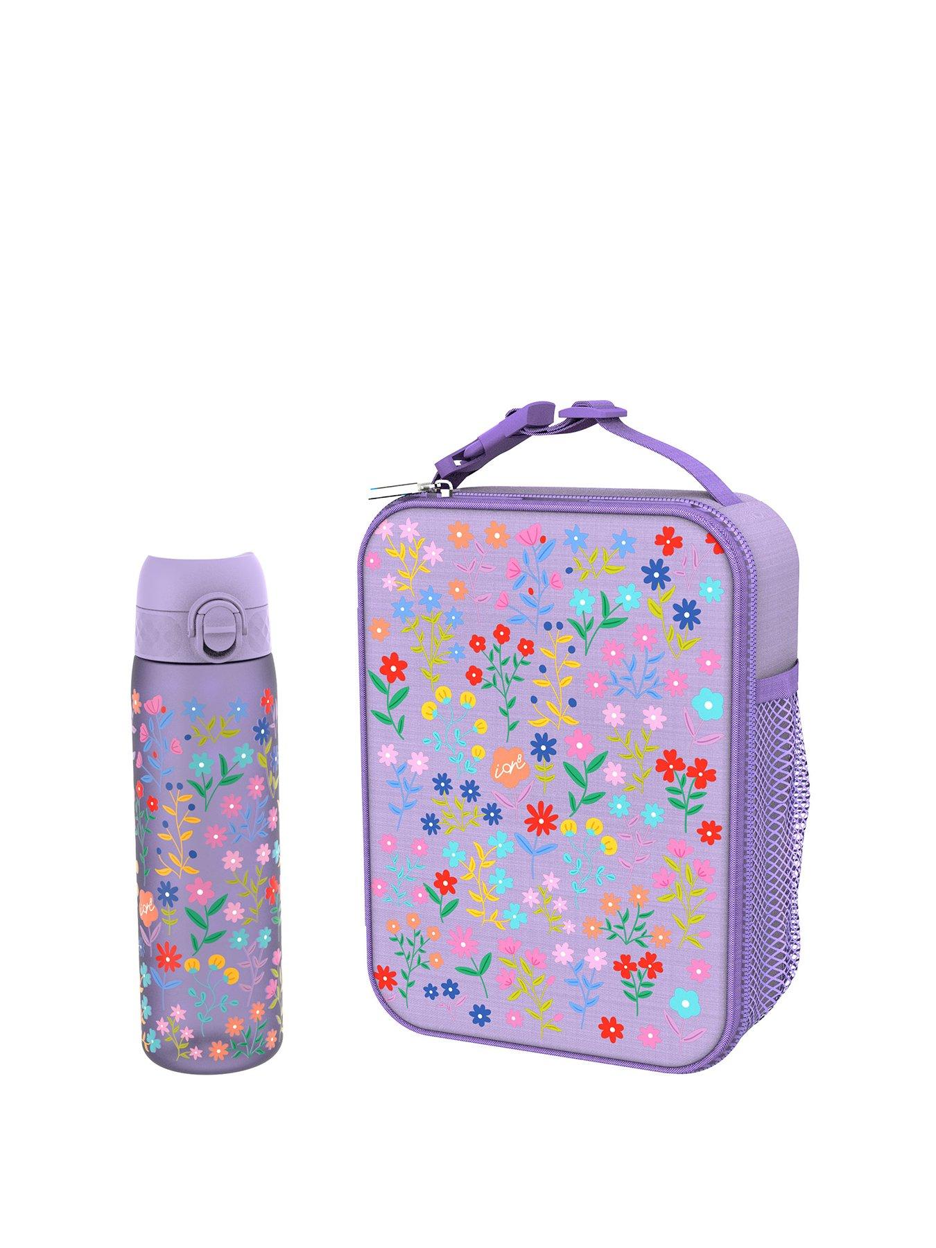 Ion8 Ion8 Bundle Water Bottle + Straw + Lunch Bag , I8rf500pvflow + I8xstrawppmed + I8lbvflow