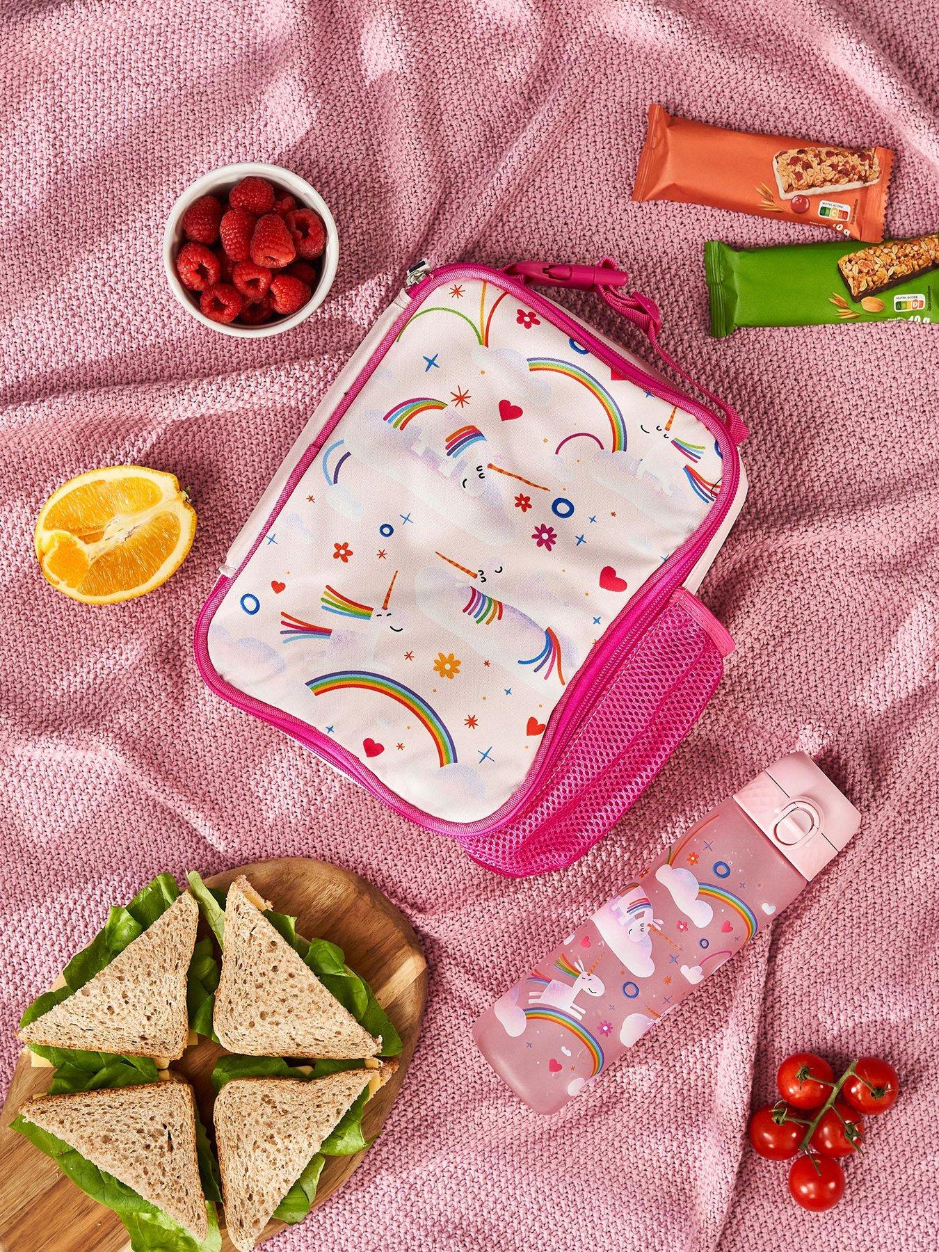 Ion8 Ion8 Bundle Water Bottle + Straw + Lunch Bag , I8rf500ppunirain + I8xstrawppmed + I8lbpunirain