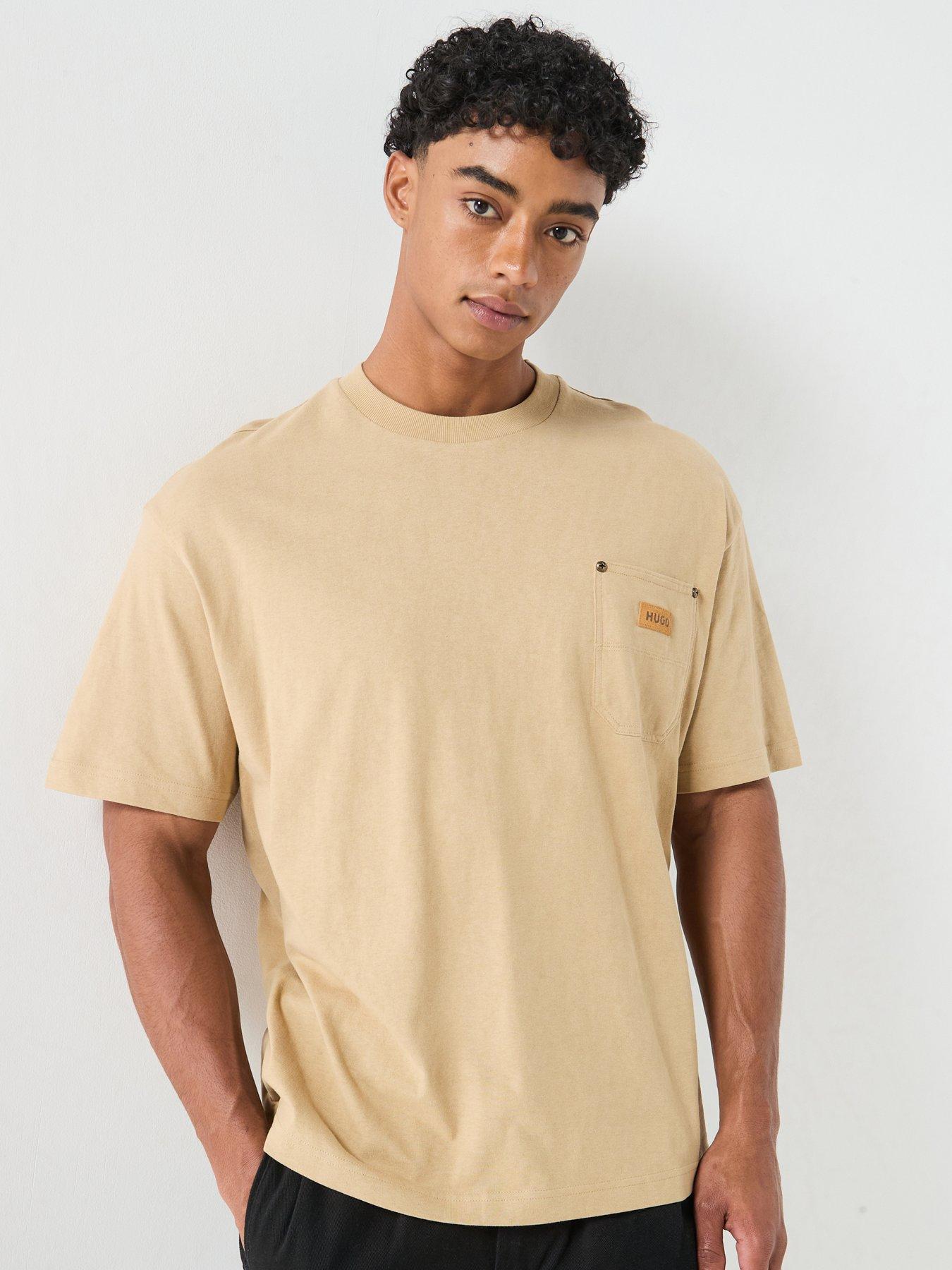 HUGO Blue Nevado Loose Fit T-Shirt - Brown