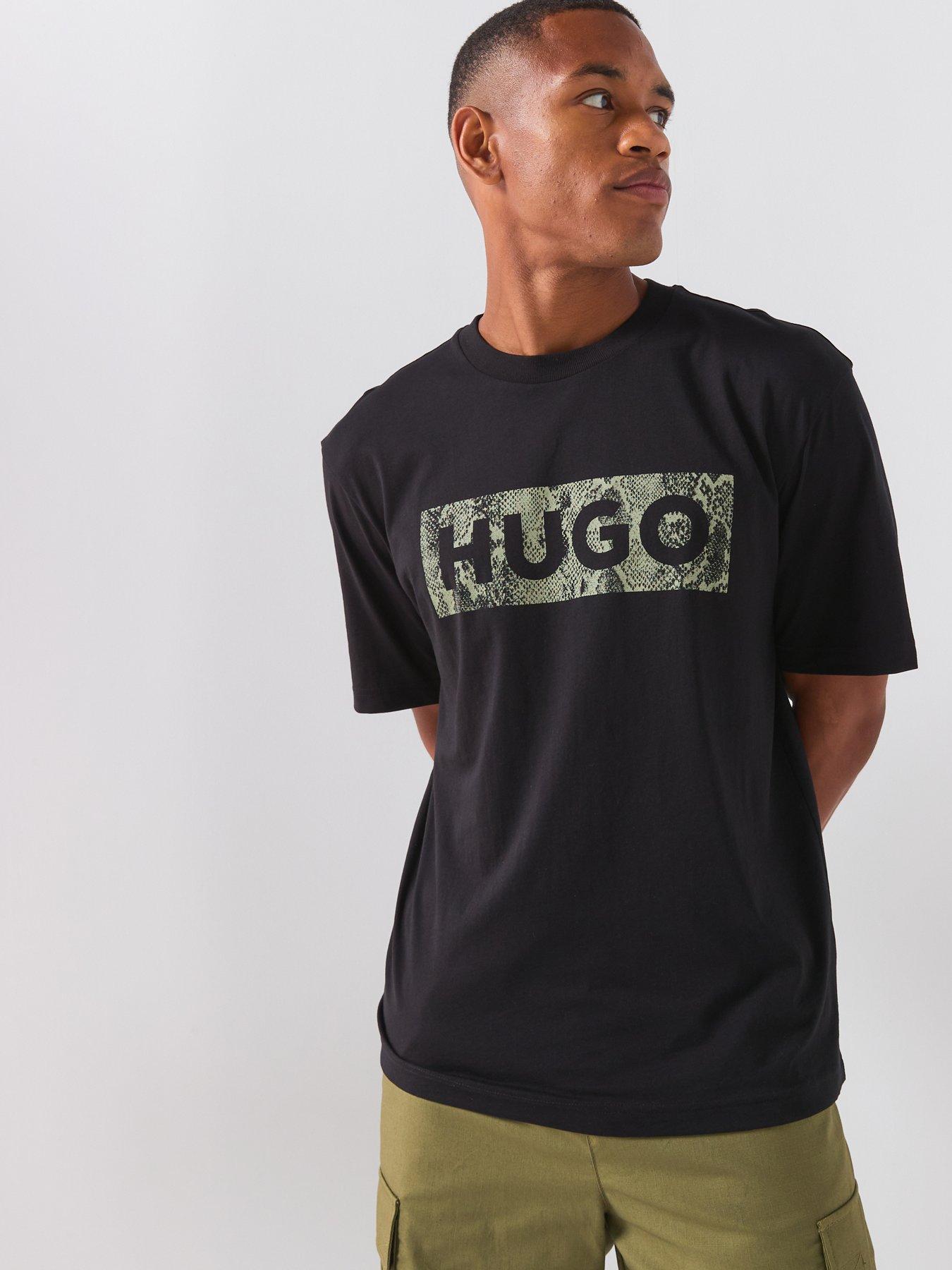 HUGO Blue Nerpient Graphic T-Shirt - Black