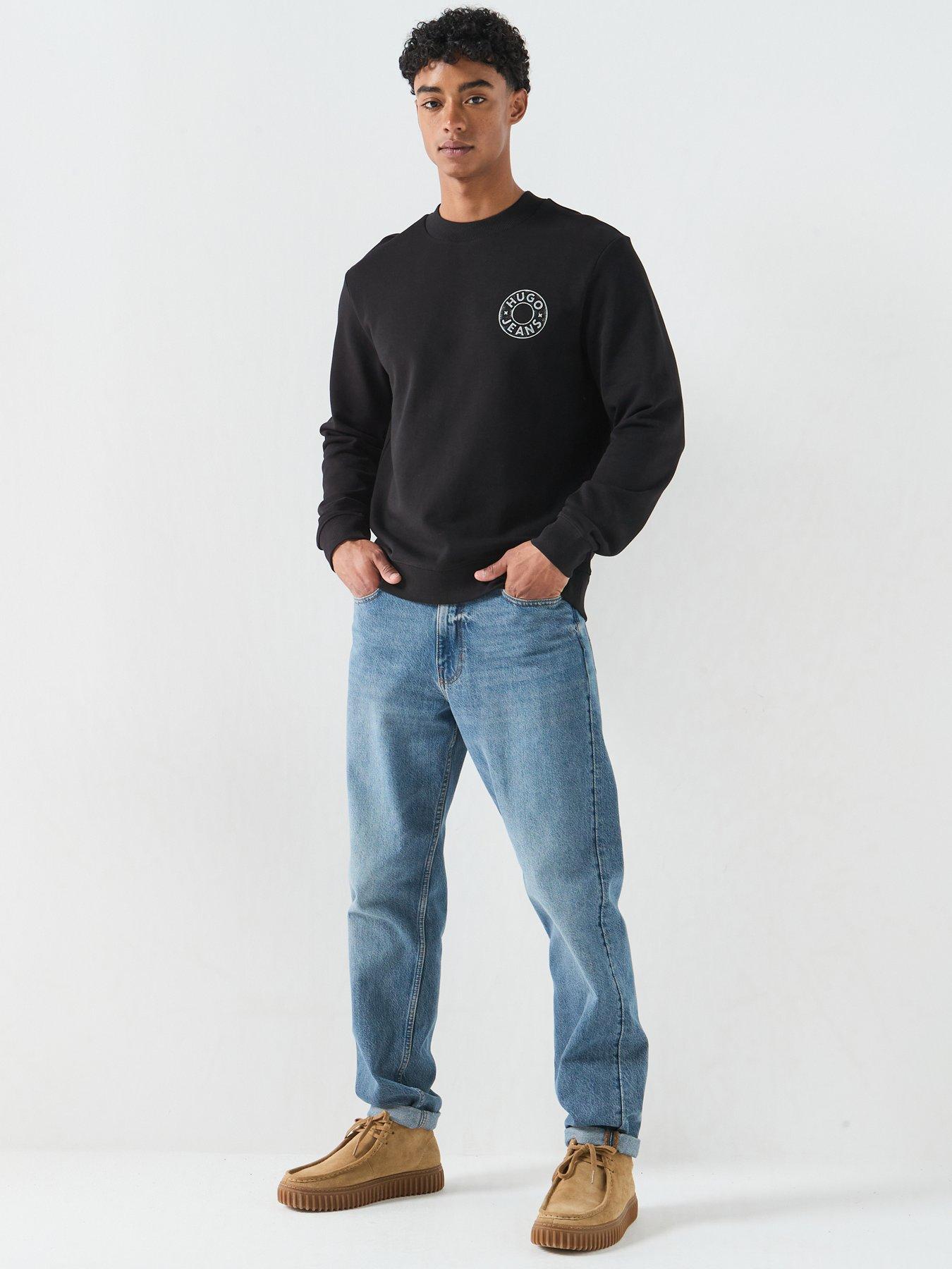 Image 3 of 5 of HUGO Blue Nedos Crew Sweatshirt - Black