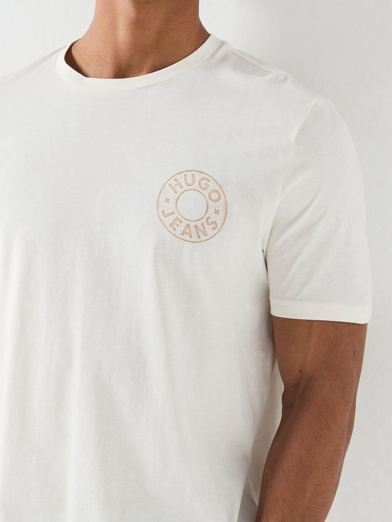 Image 4 of 6 of HUGO Blue Nemodo Graphic T-Shirt - White