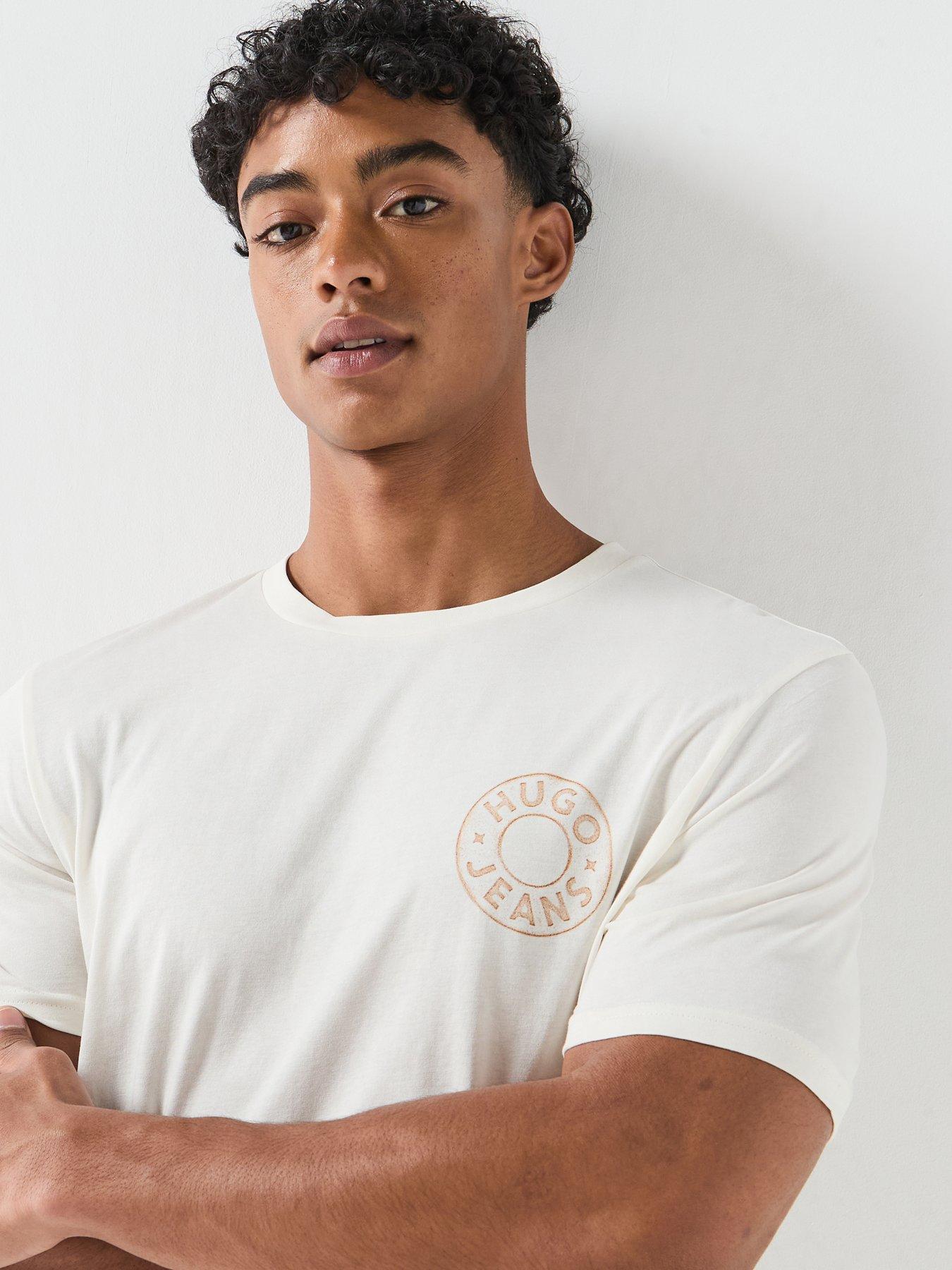 Image 5 of 6 of HUGO Blue Nemodo Graphic T-Shirt - White