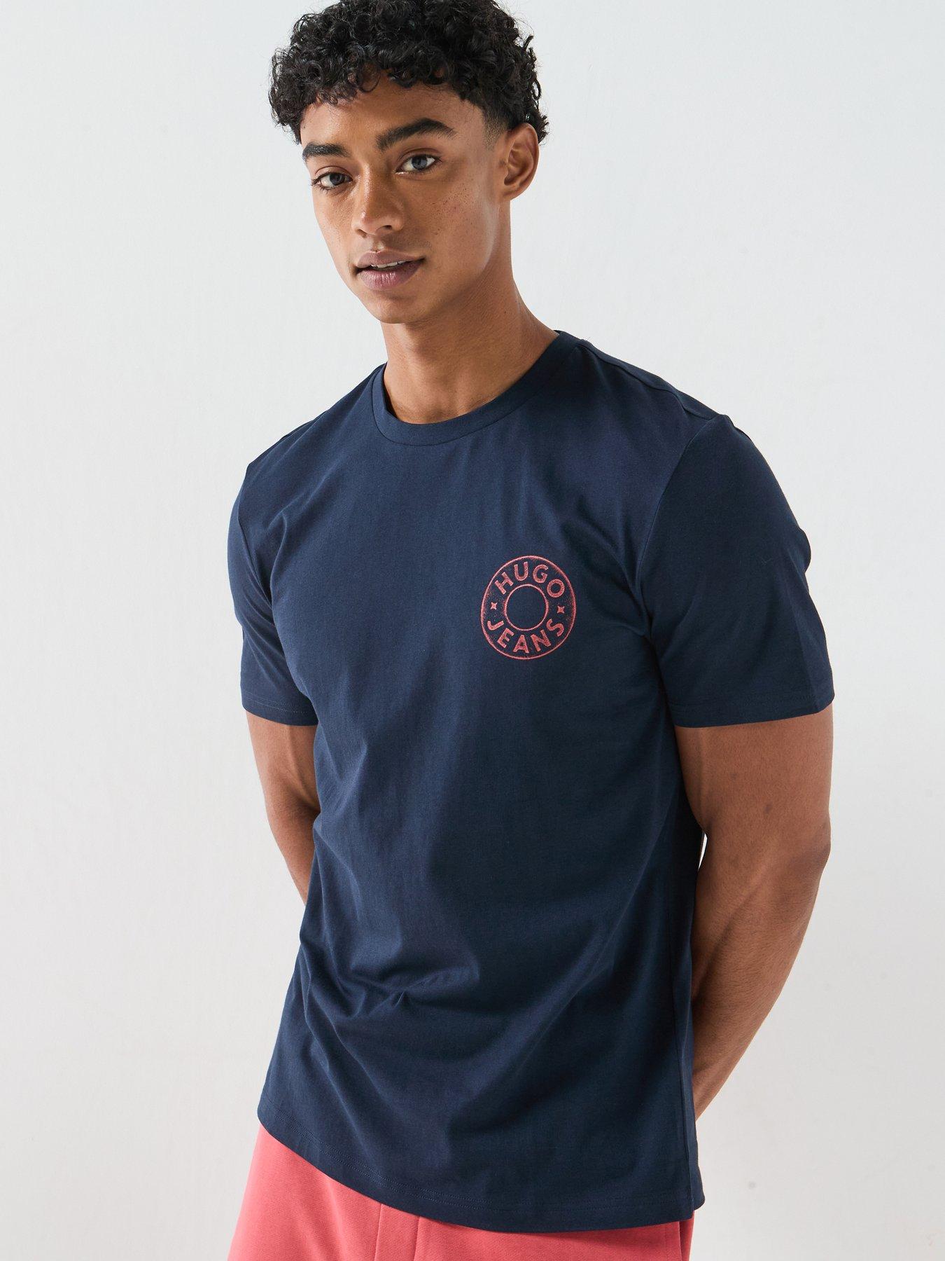 Image 1 of 6 of HUGO Blue Nemodo Graphic T-Shirt - Navy