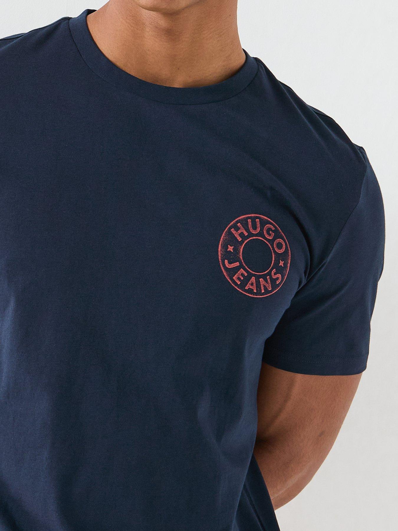 Image 4 of 6 of HUGO Blue Nemodo Graphic T-Shirt - Navy