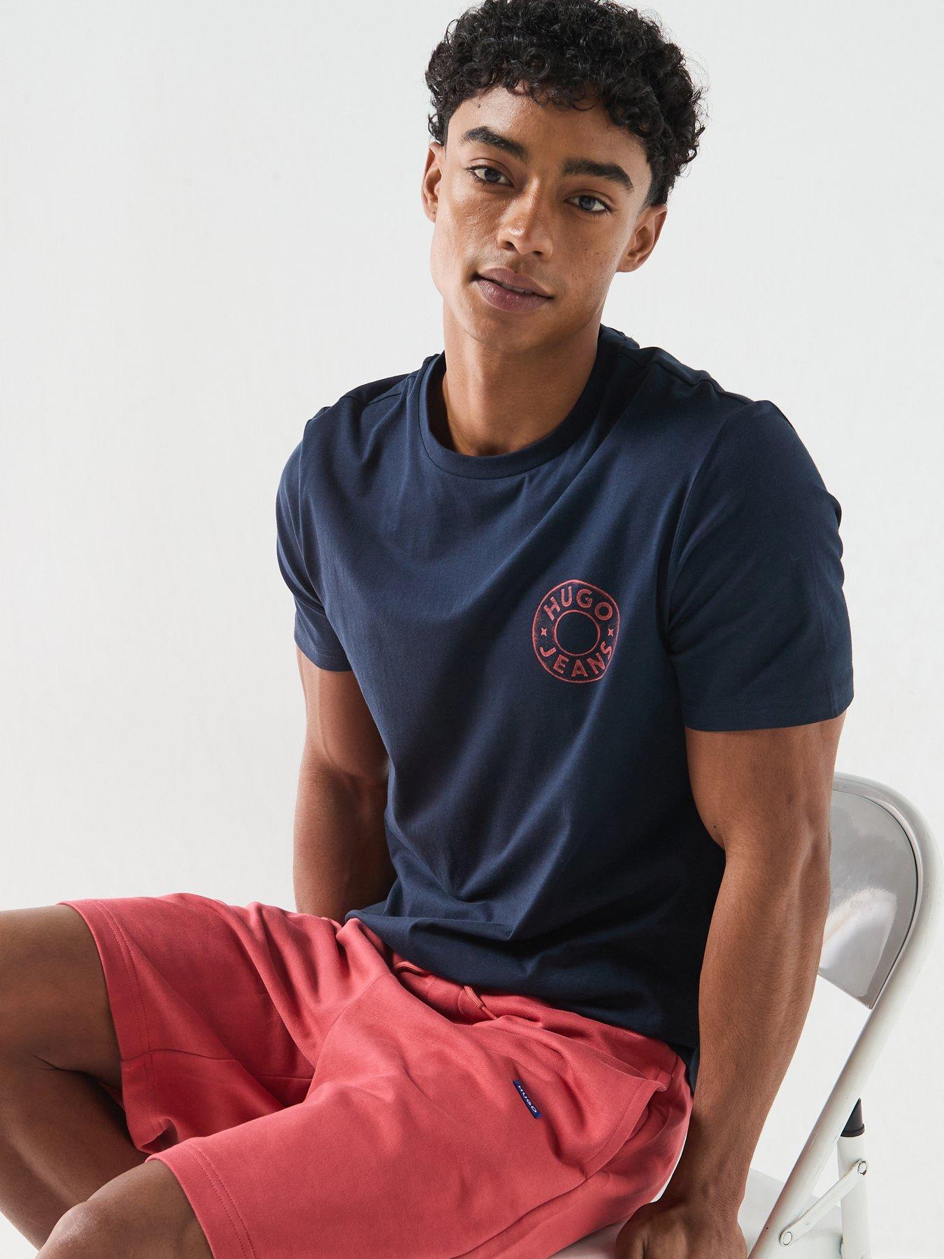 Image 5 of 6 of HUGO Blue Nemodo Graphic T-Shirt - Navy