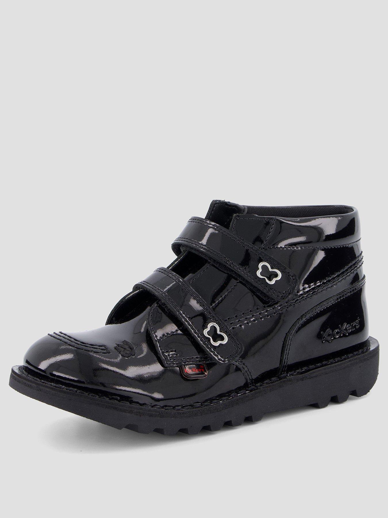 Image 2 of 7 of Kickers Junior Kick Hi Wings Velco Leather Shoe - Black