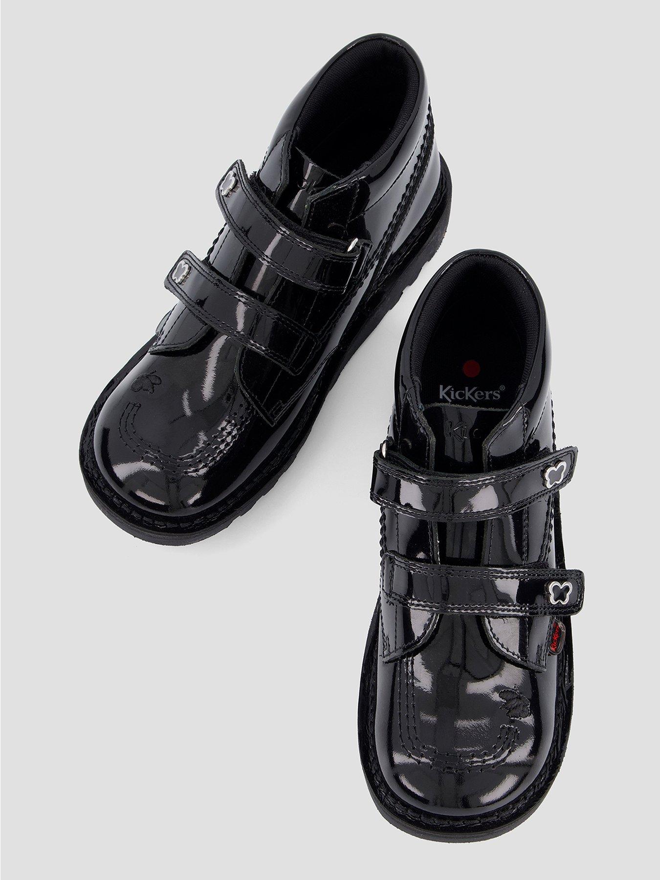 Image 3 of 7 of Kickers Junior Kick Hi Wings Velco Leather Shoe - Black