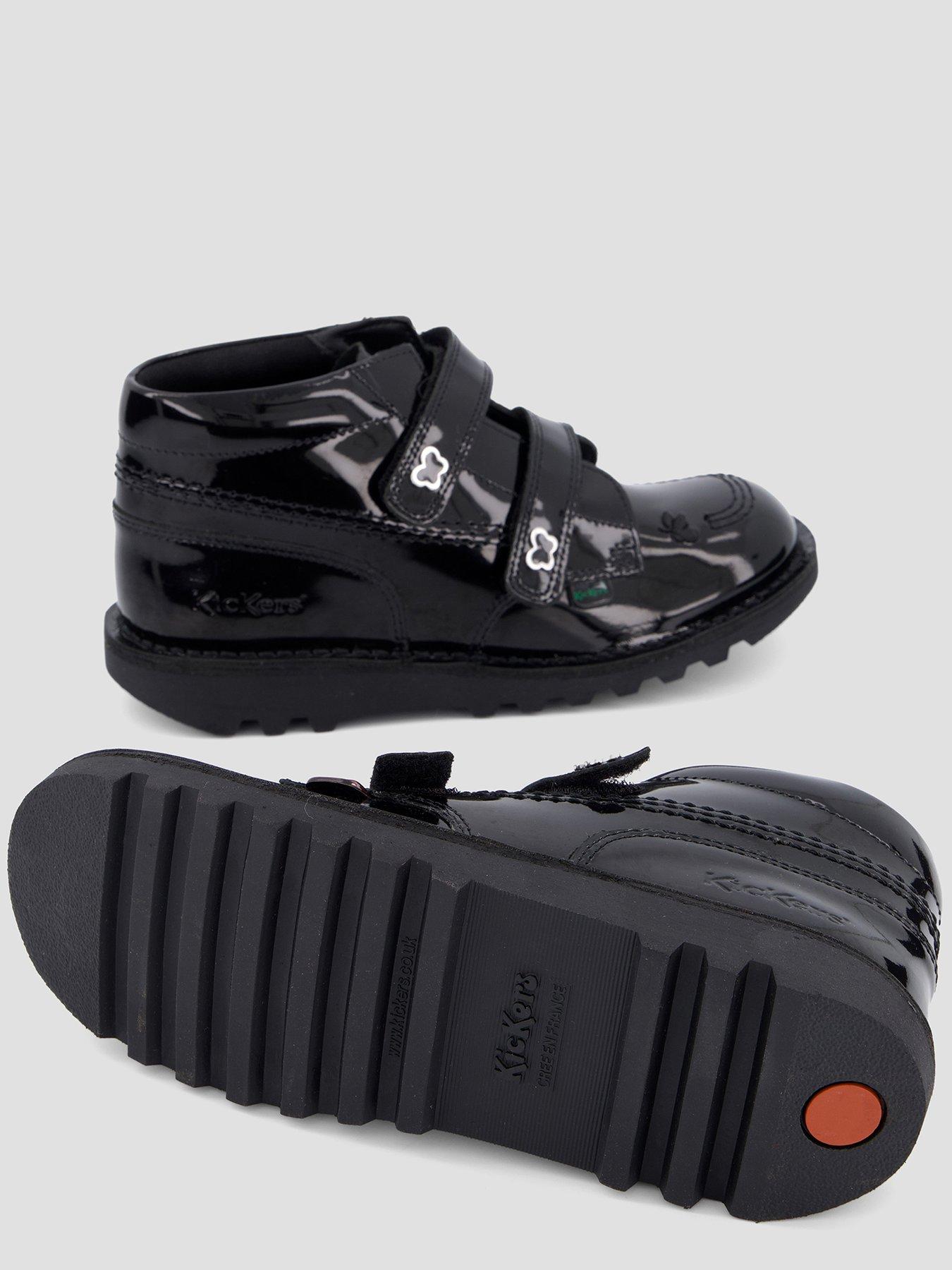 Image 4 of 7 of Kickers Junior Kick Hi Wings Velco Leather Shoe - Black