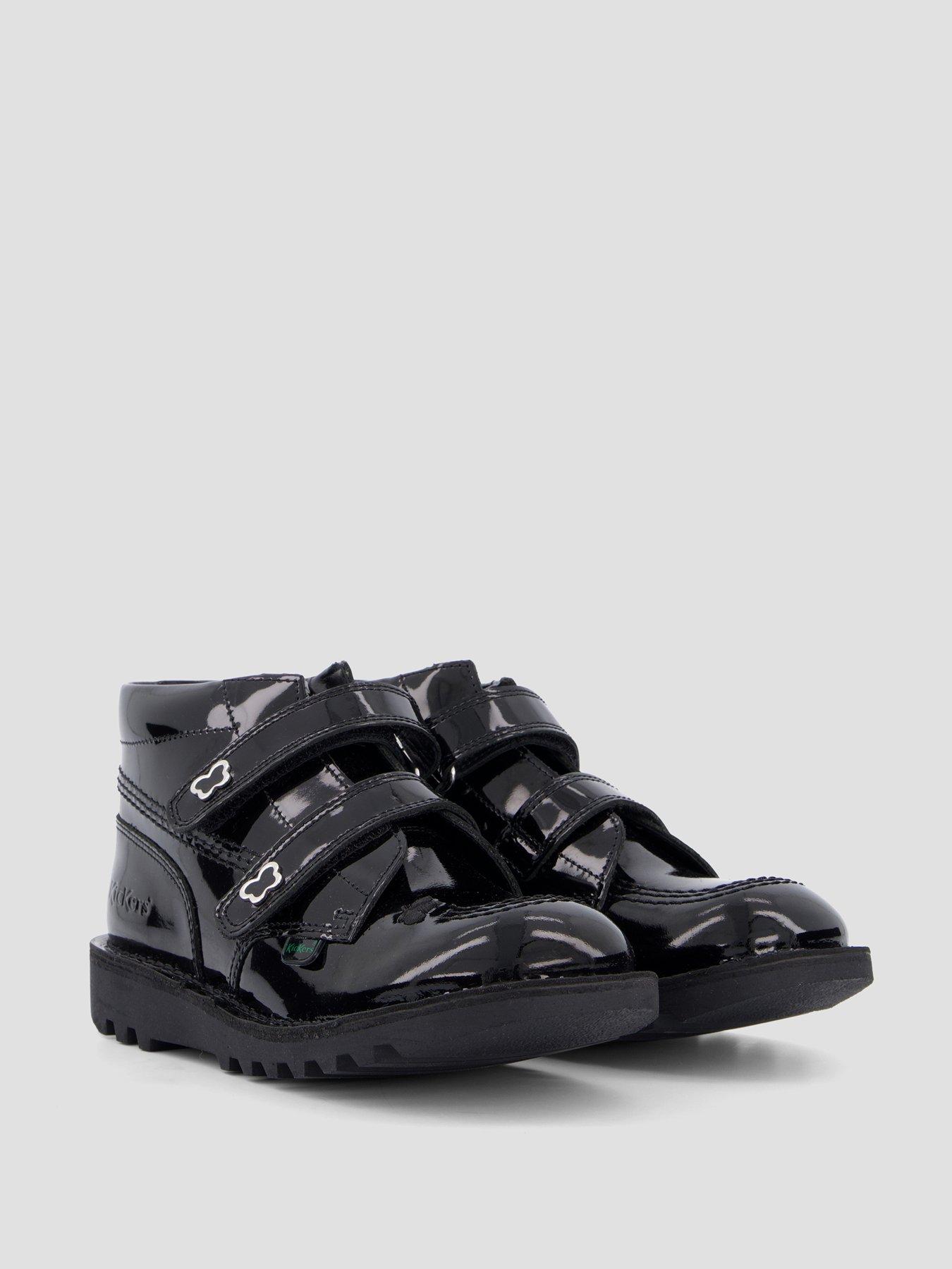 Image 6 of 7 of Kickers Junior Kick Hi Wings Velco Leather Shoe - Black