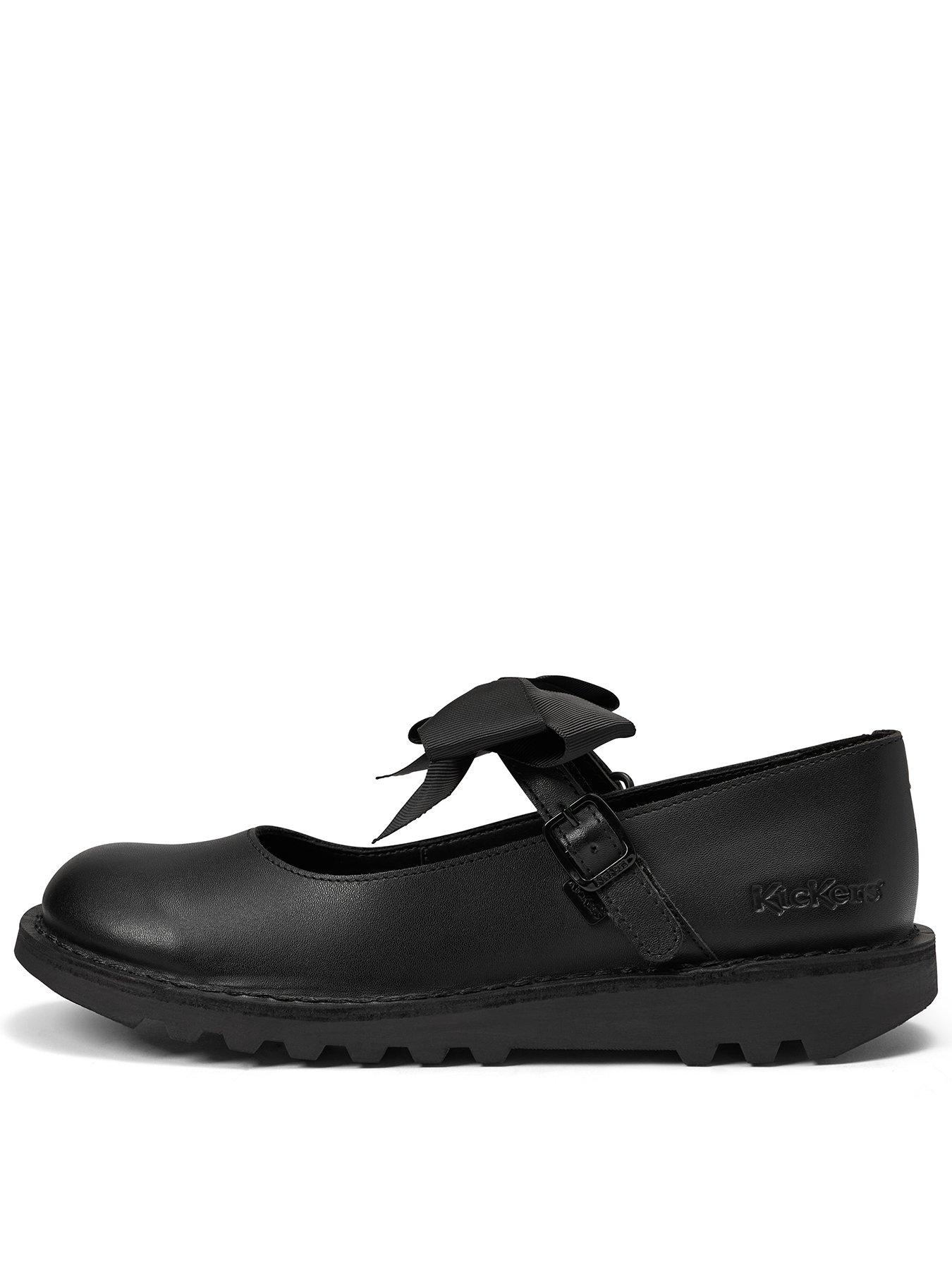 Kickers Kick Mj Bow Lthr Yf Blk
