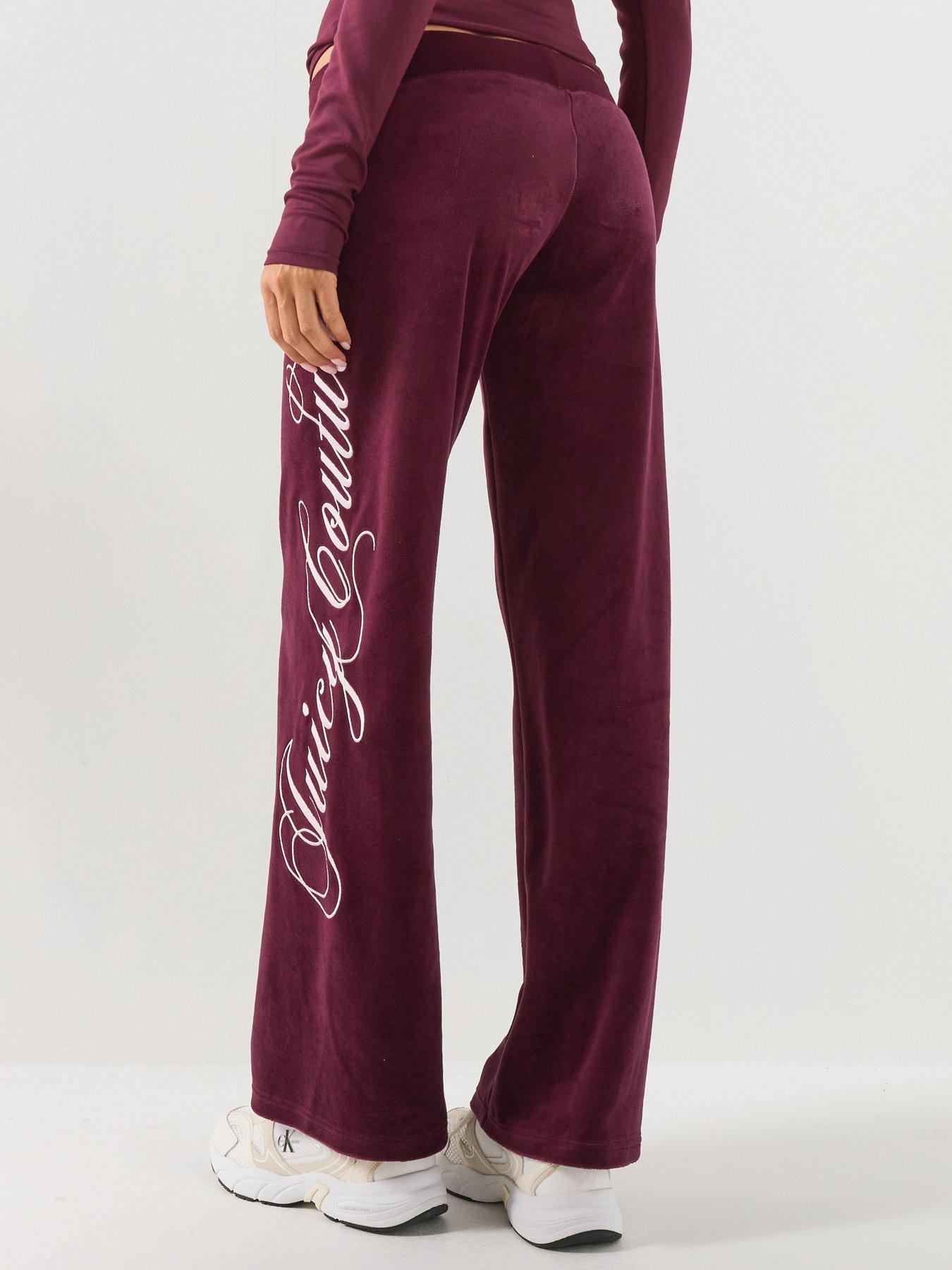 Image 2 of 4 of Juicy Couture Script Rebelle Straight Leg Trousers - Red
