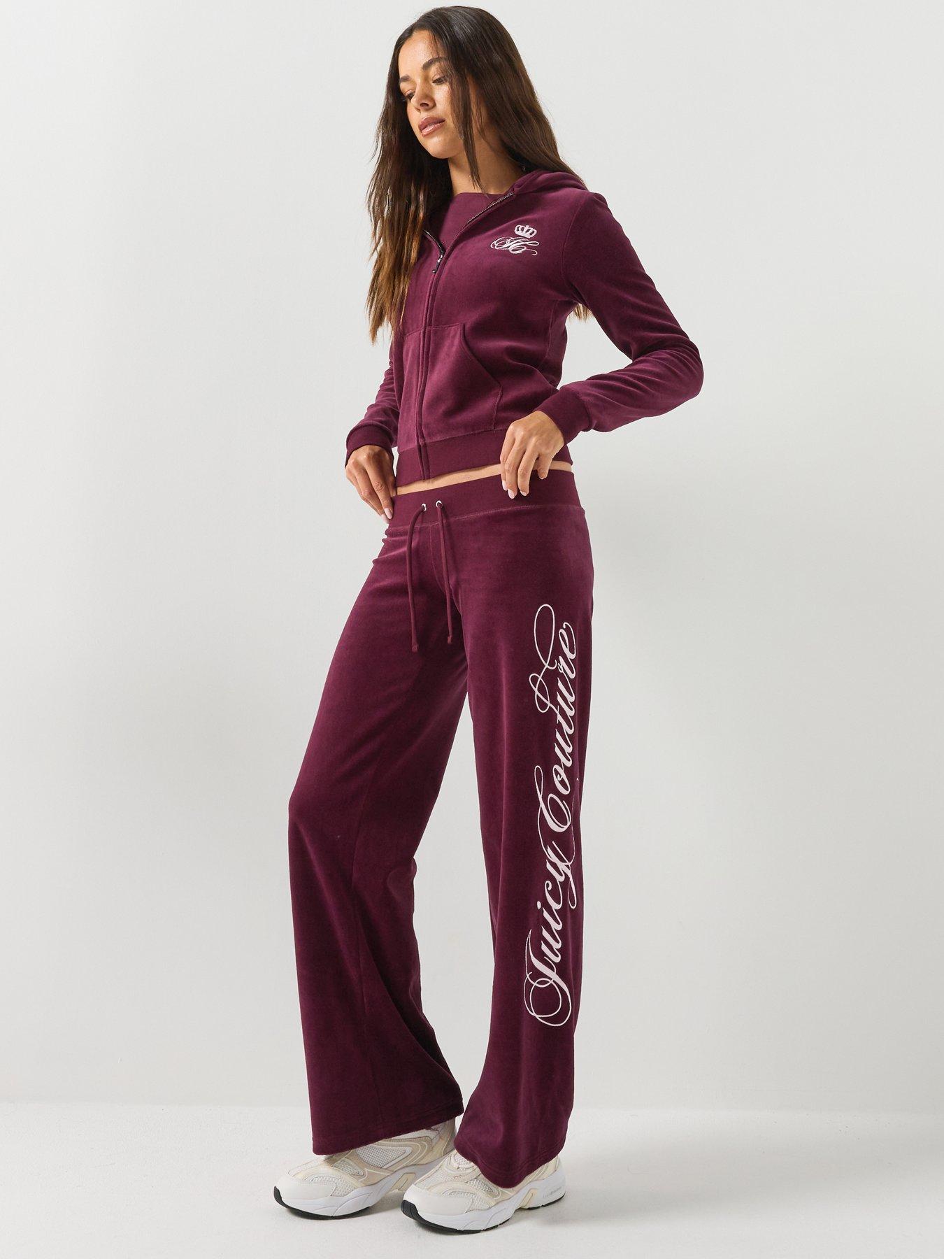 Image 3 of 4 of Juicy Couture Script Rebelle Straight Leg Trousers - Red